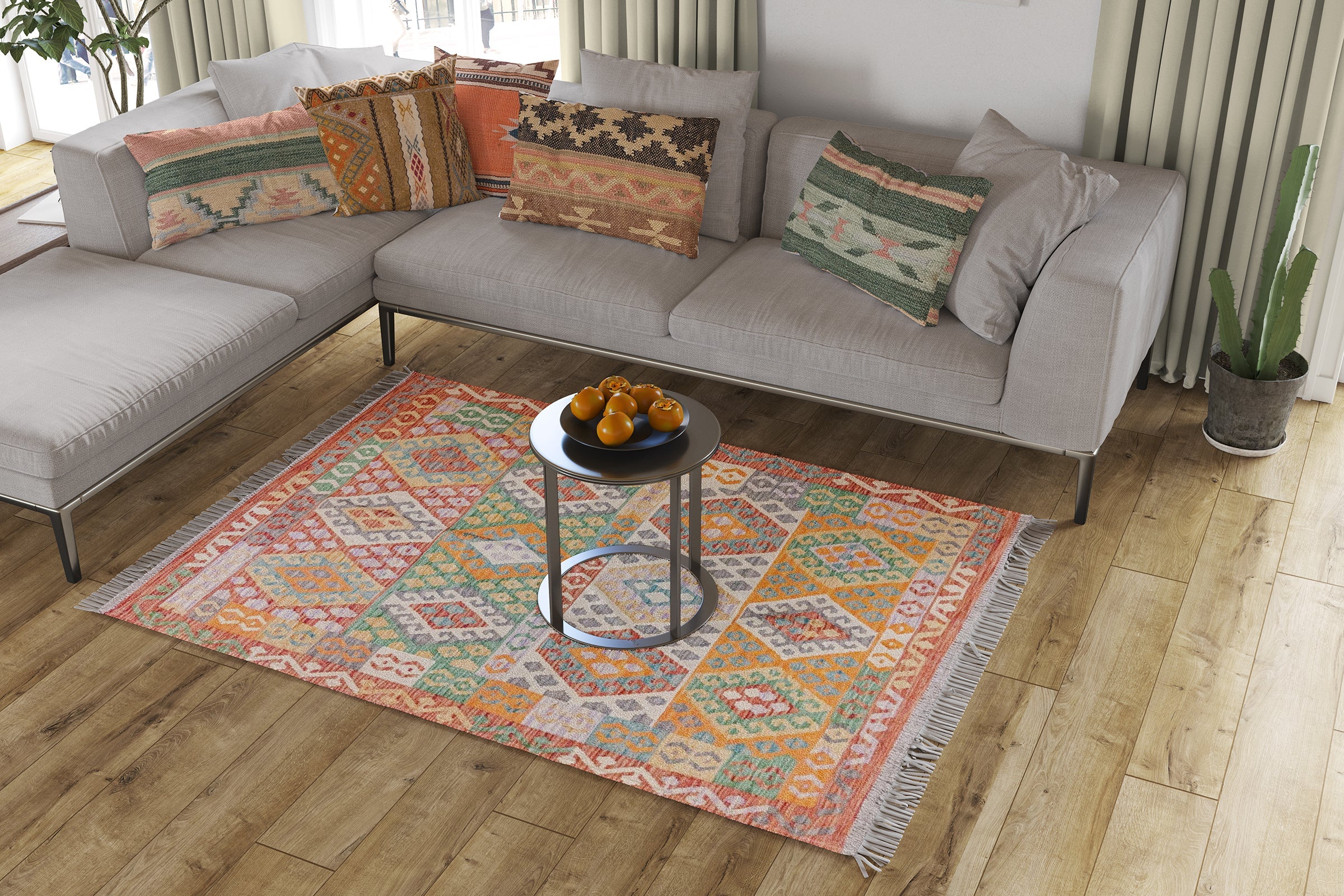 Maimana Afghanistan Kilim Rug - 173 x 132 cm