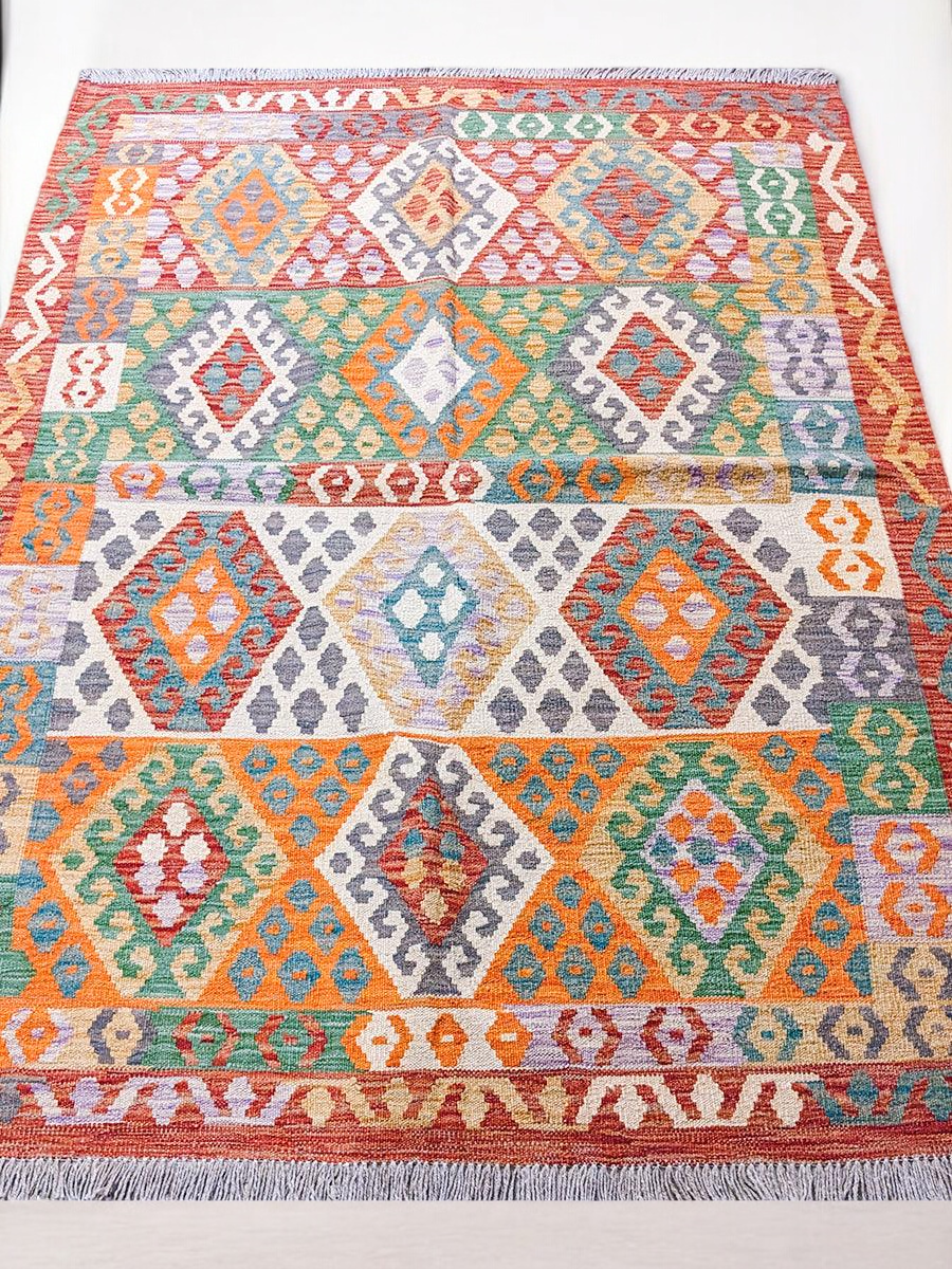 Maimana Afghanistan Kilim Rug - 173 x 132 cm