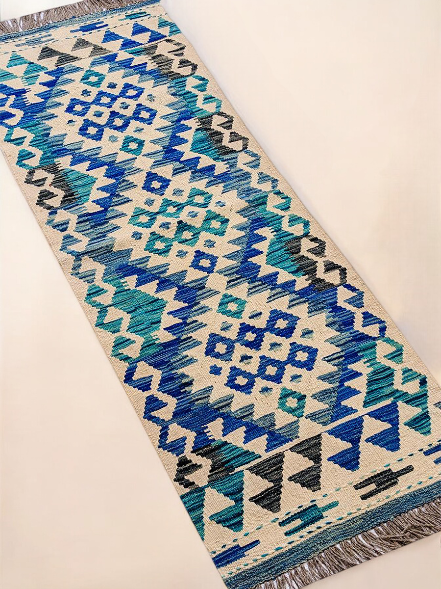 Maimana Afghanistan Kilim Rug - 150 x 53 cm