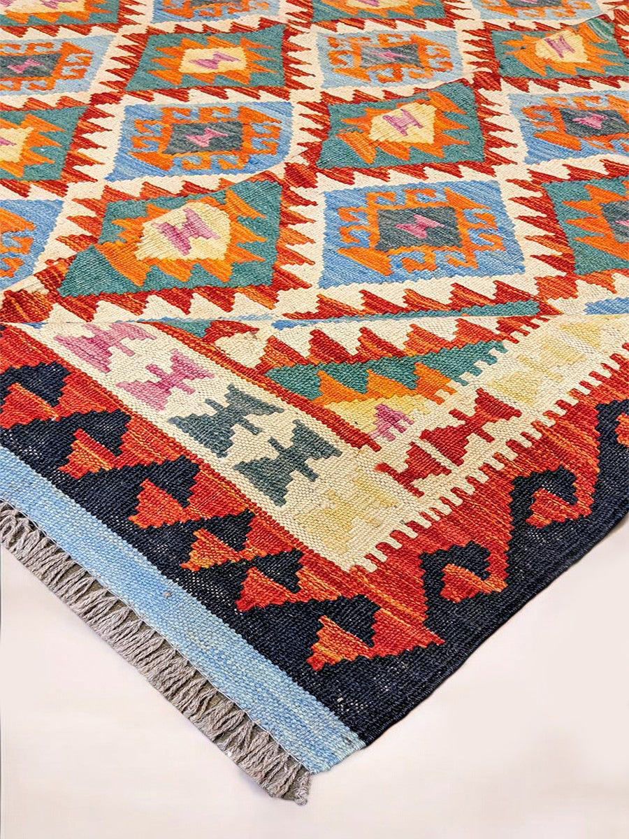 Maimana Afghanistan Kilim Rug - 196 x 152 cm