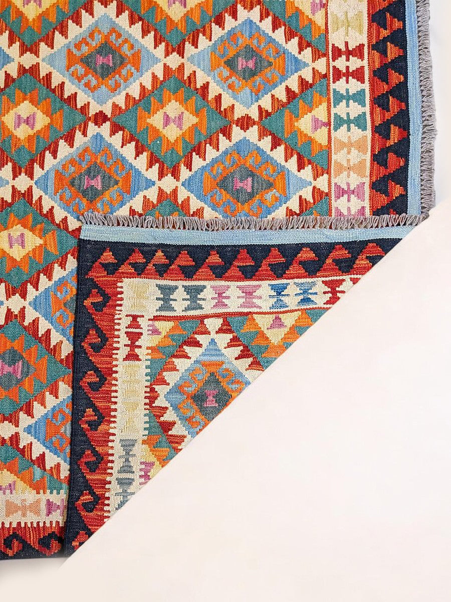 Maimana Afghanistan Kilim Rug - 196 x 152 cm