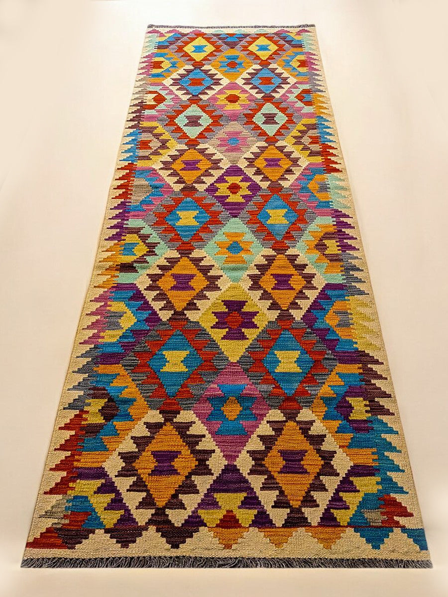 Maimana Afghanistan Kilim Rug - 290 x 79 cm