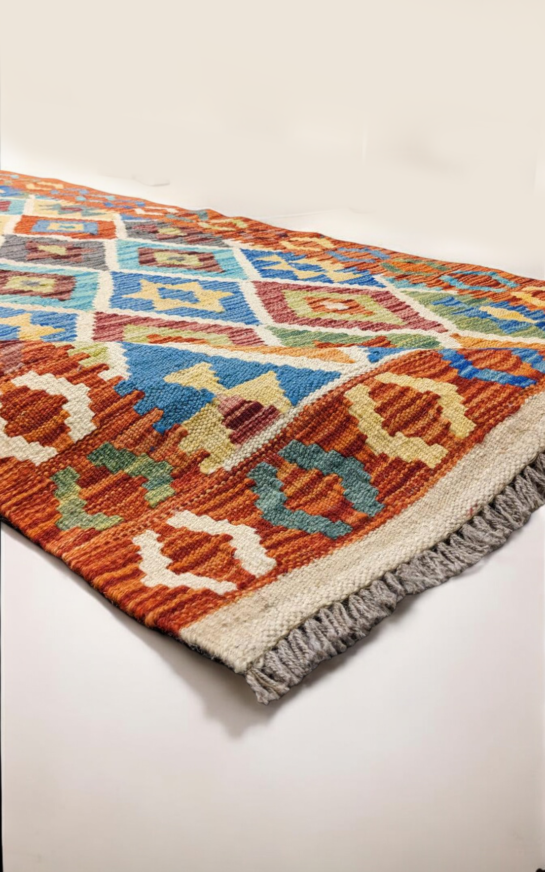 Maimana Afghanistan Kilim Rug - 201 x 89 cm