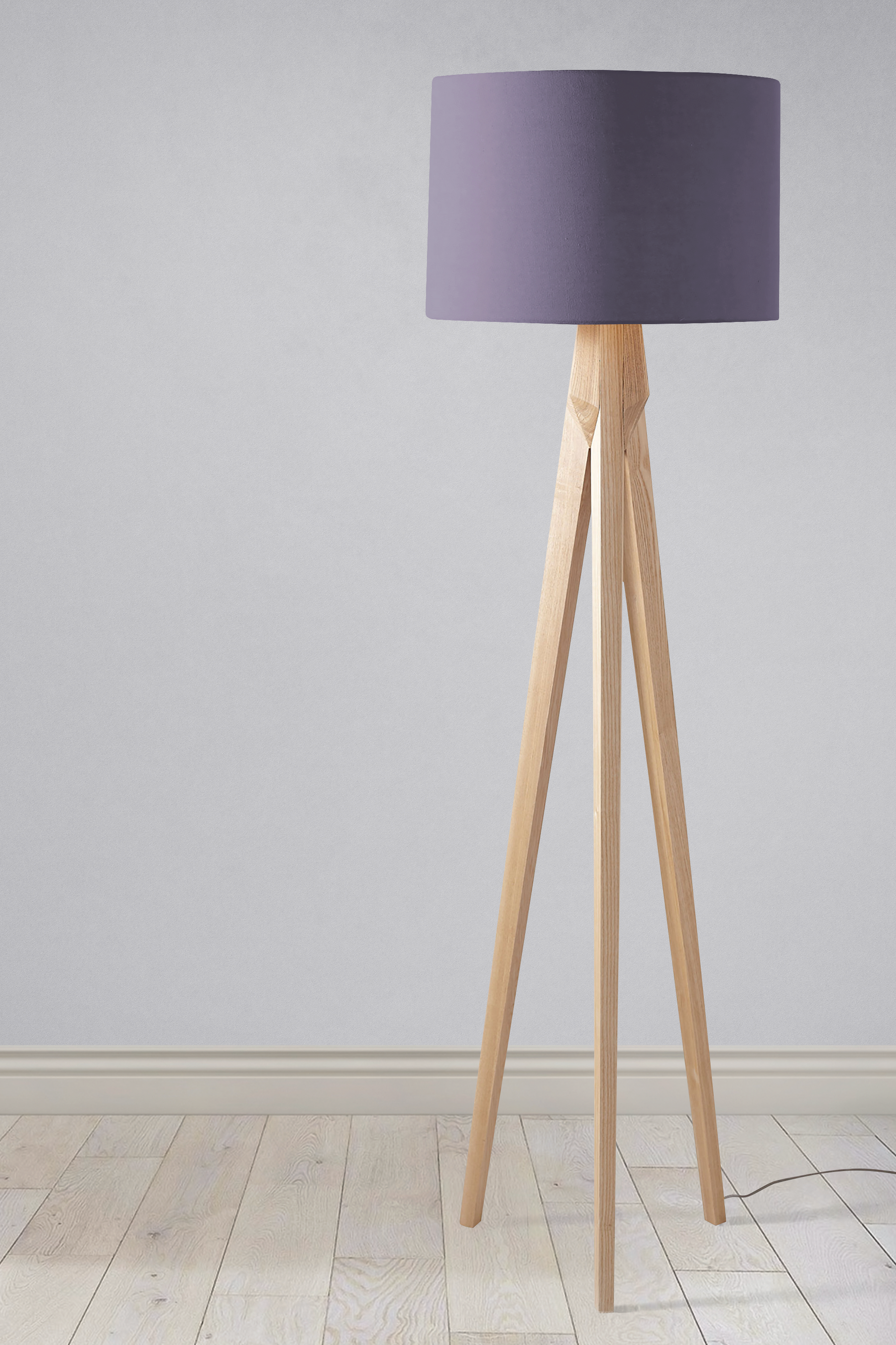 Plain Aubergine Lampshade – Ceiling & Table Compatible