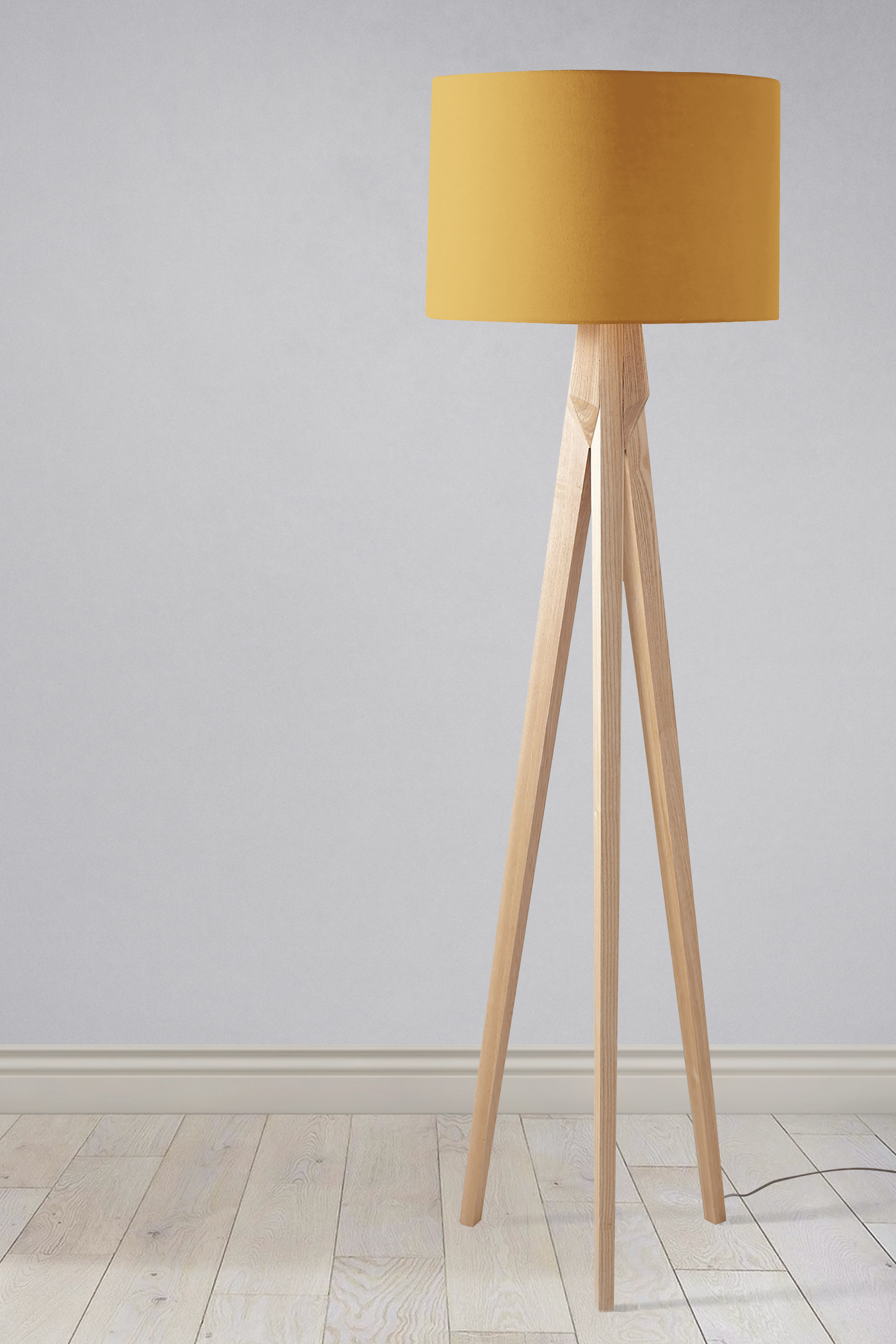 Plain Mustard Lampshade – Ceiling & Table Compatible