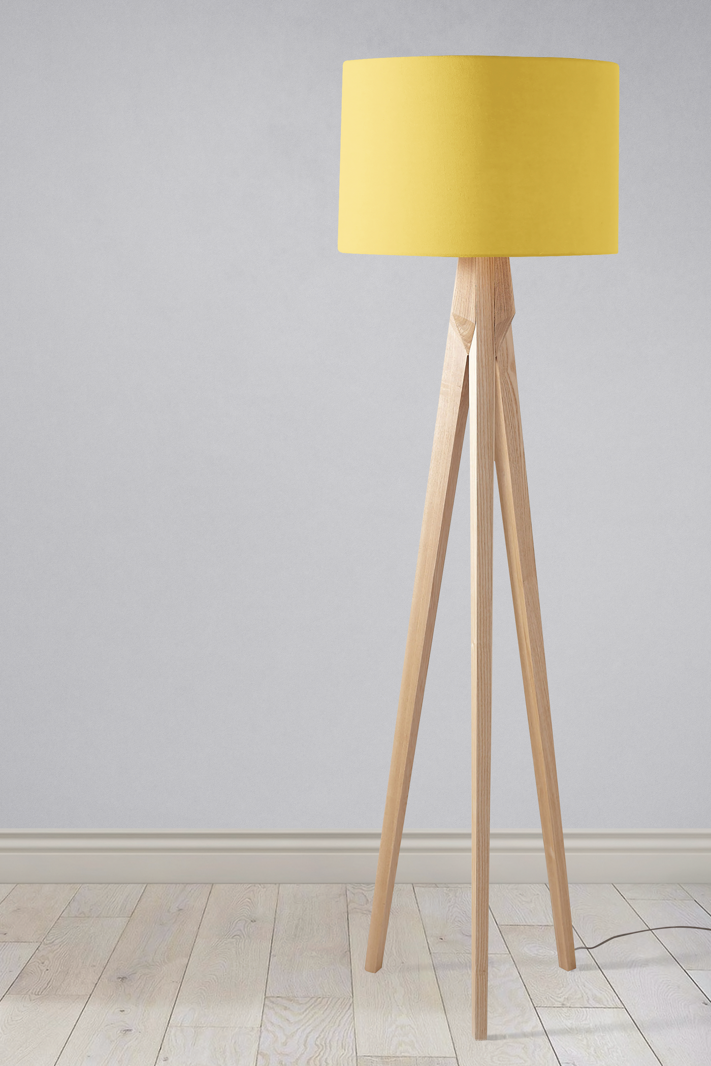 Plain Pale Yellow Lampshade – Ceiling & Table Compatible