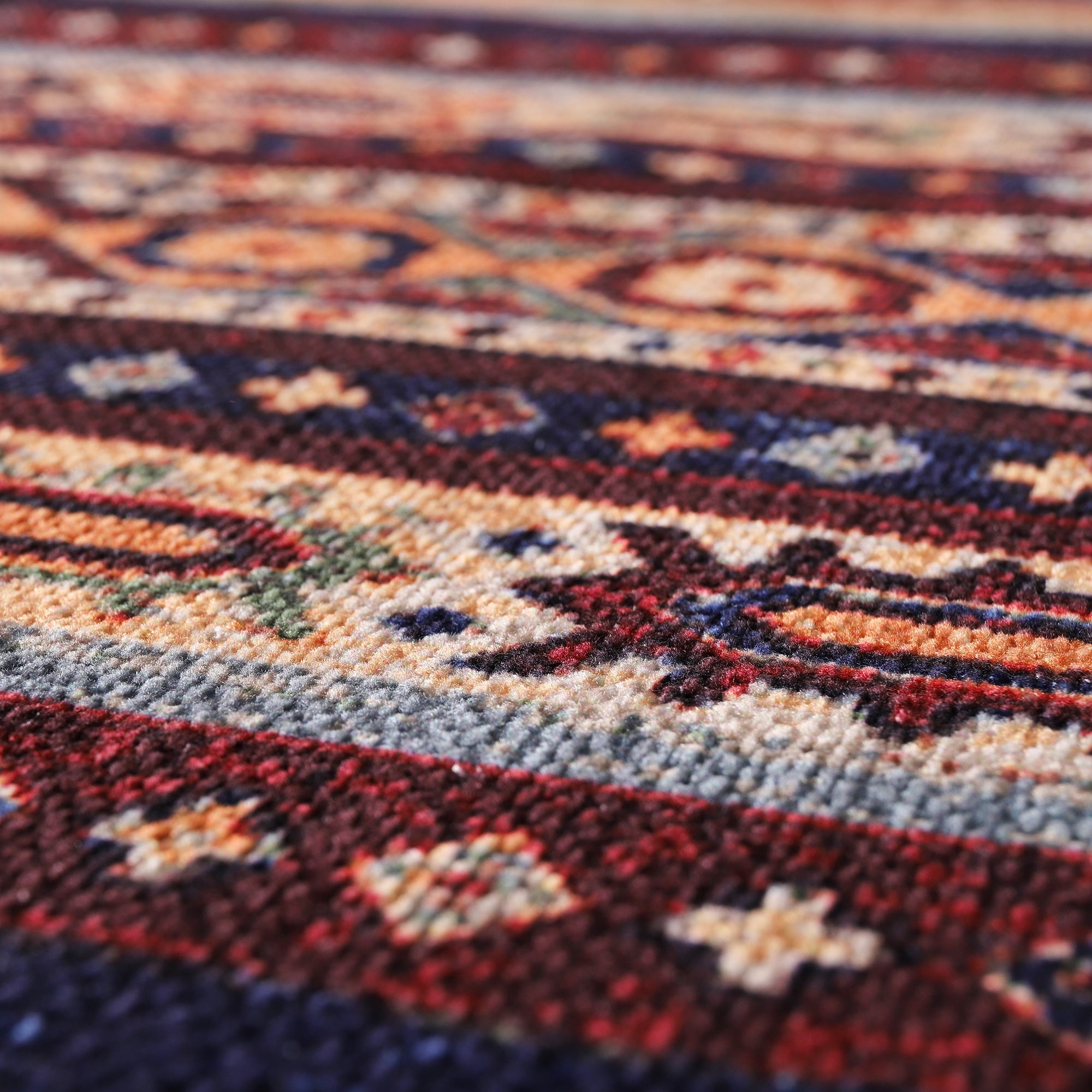 Netline Home Rugs Depot RW1004 – Machine Washable Multicolor Tribal Kilim Rug | Geometric Striped Oriental Carpet for Living Room, Bedroom & Dining