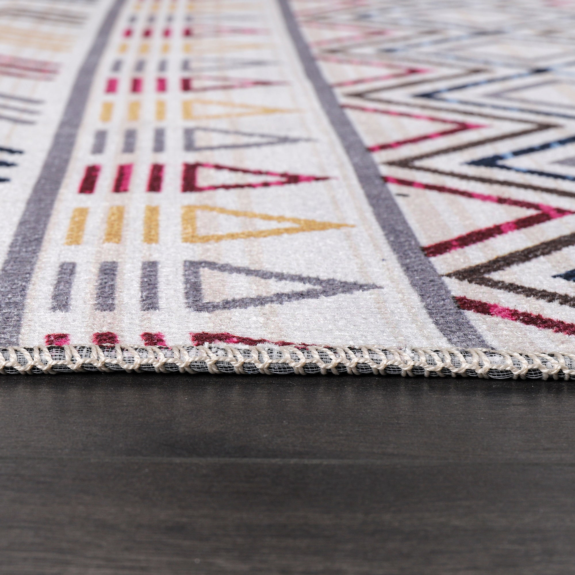 Netline Home Rugs Depot Kilim Red Medallion Washable Rug Design RW1005