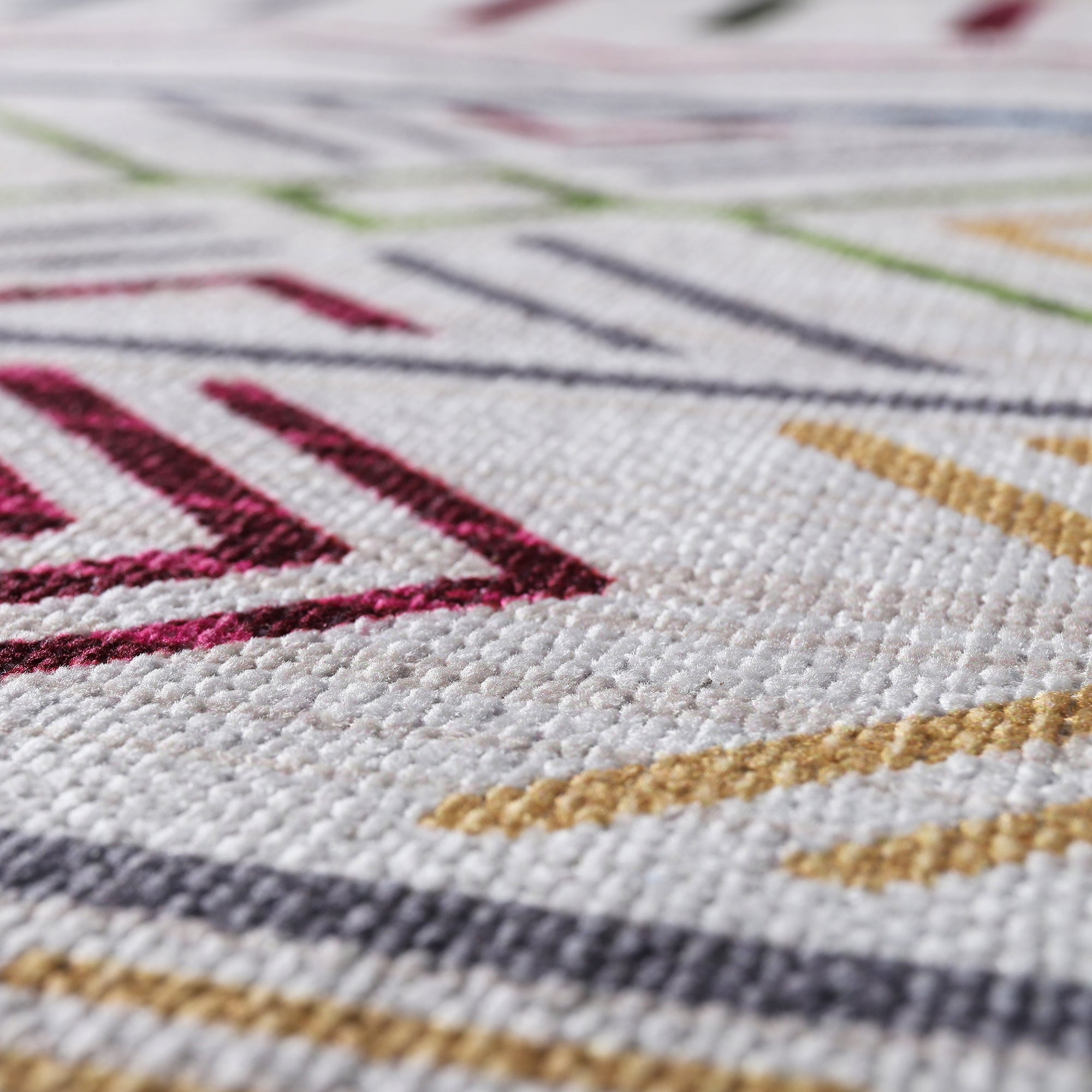 Netline Home Rugs Depot Kilim Red Medallion Washable Rug Design RW1005