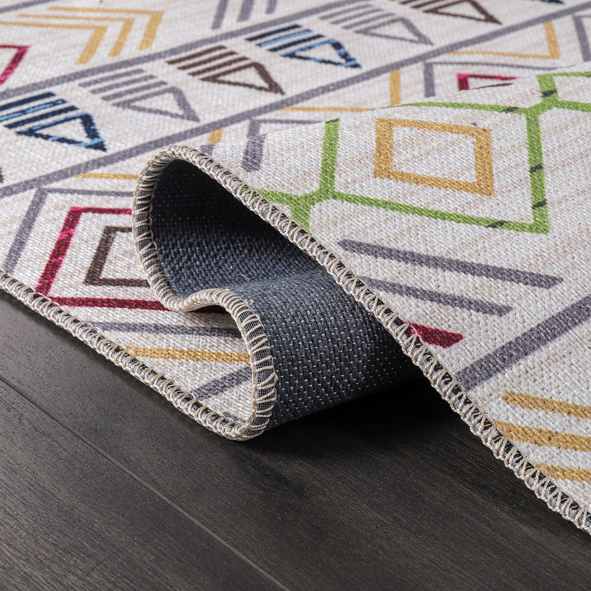 RW1005A washable chenille area rug