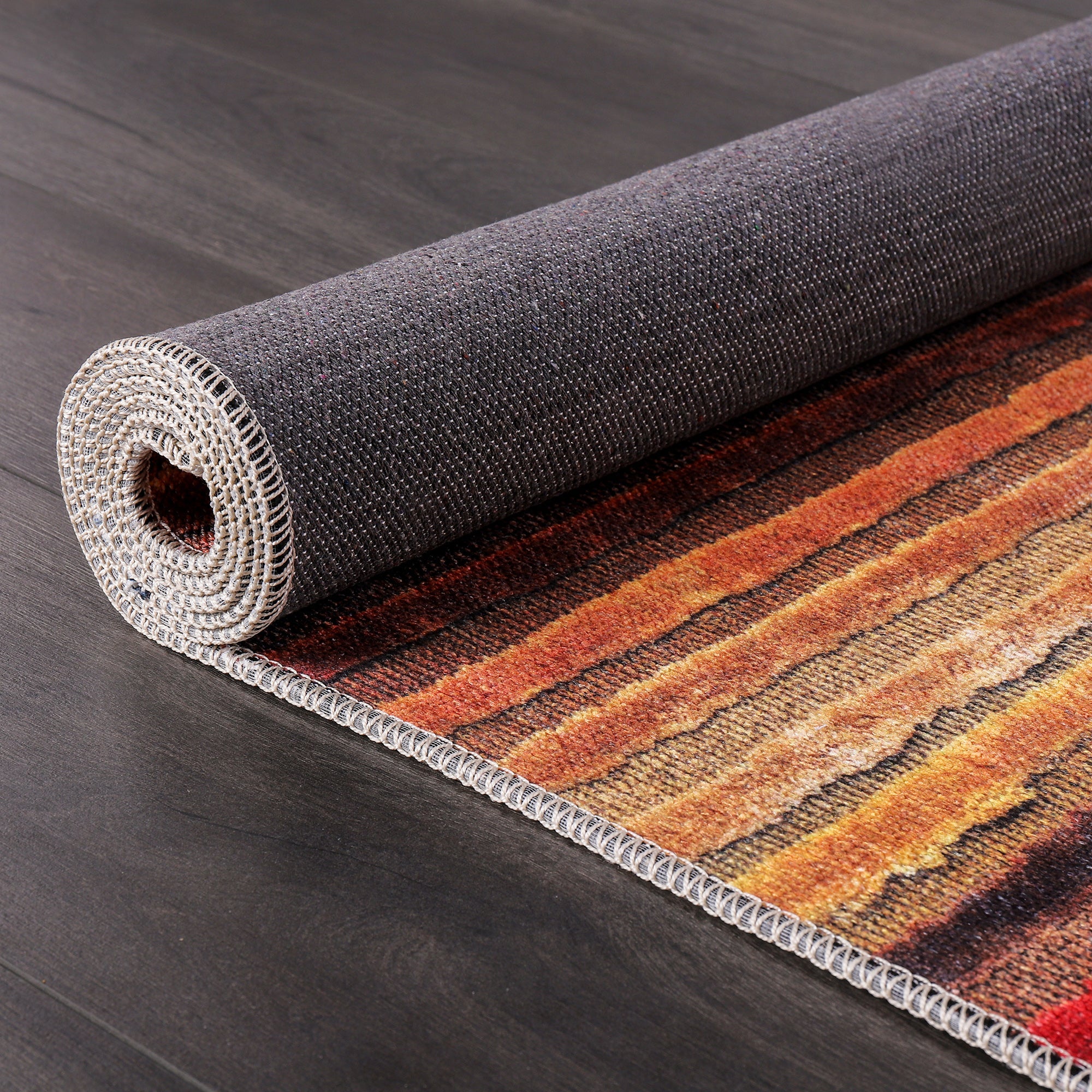 Netline Home Rugs Depot RW1006 – Machine Washable Multicolor Striped Area Rug | Modern Bohemian Vibrant Carpet for Living Room, Bedroom & Office