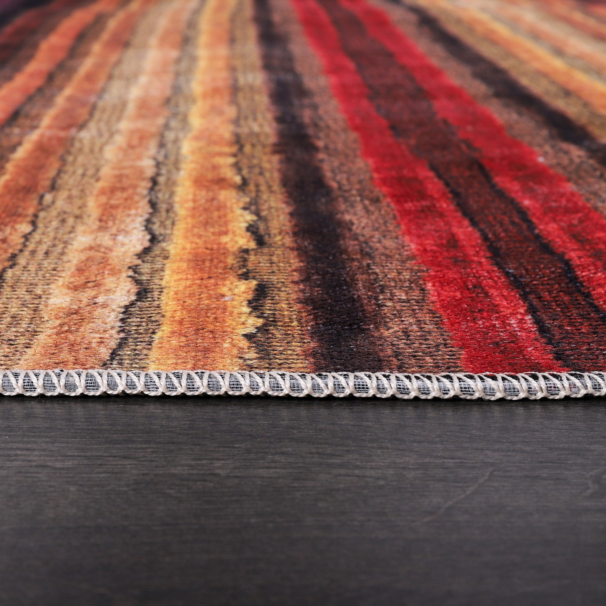 Netline Home Rugs Depot RW1006 – Machine Washable Multicolor Striped Area Rug | Modern Bohemian Vibrant Carpet for Living Room, Bedroom & Office