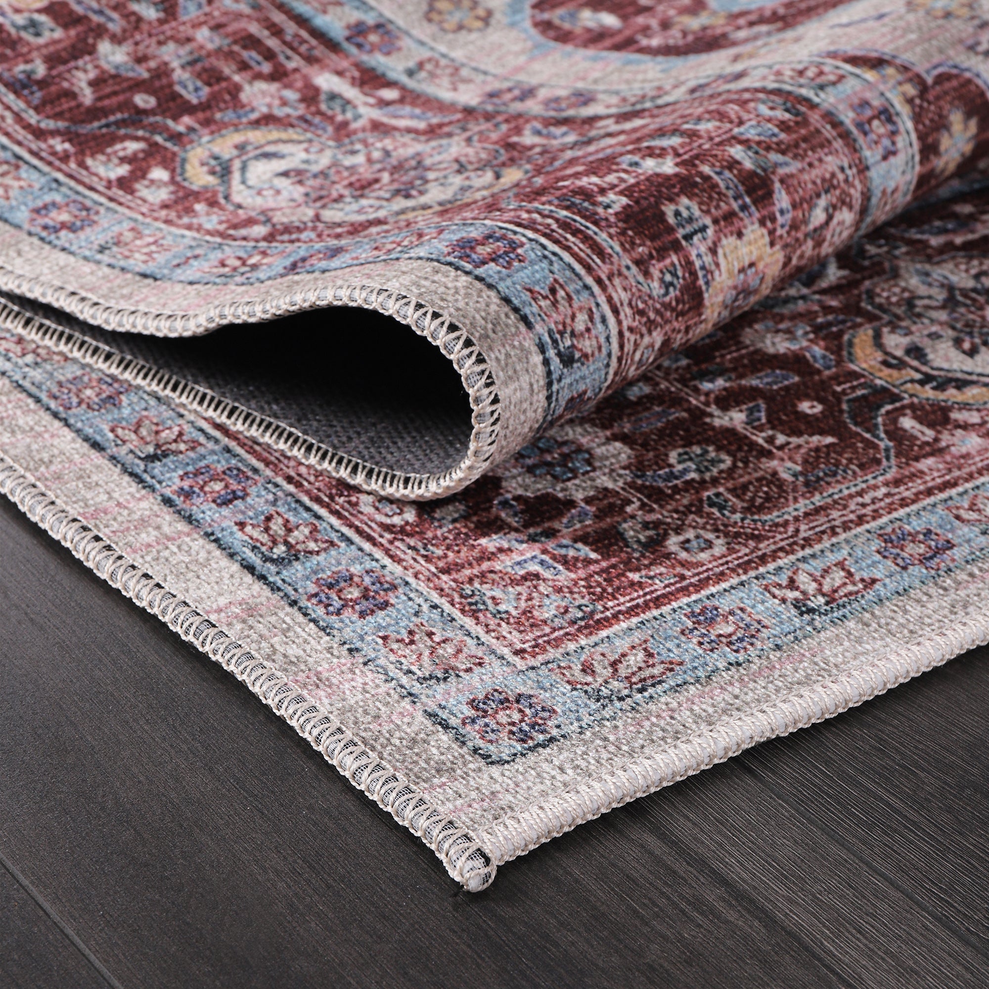 Netline Home Rugs Depot RW1008 – Machine Washable Persian Medallion Rug | Traditional Oriental Vintage Carpet for Living Room, Bedroom & Dining