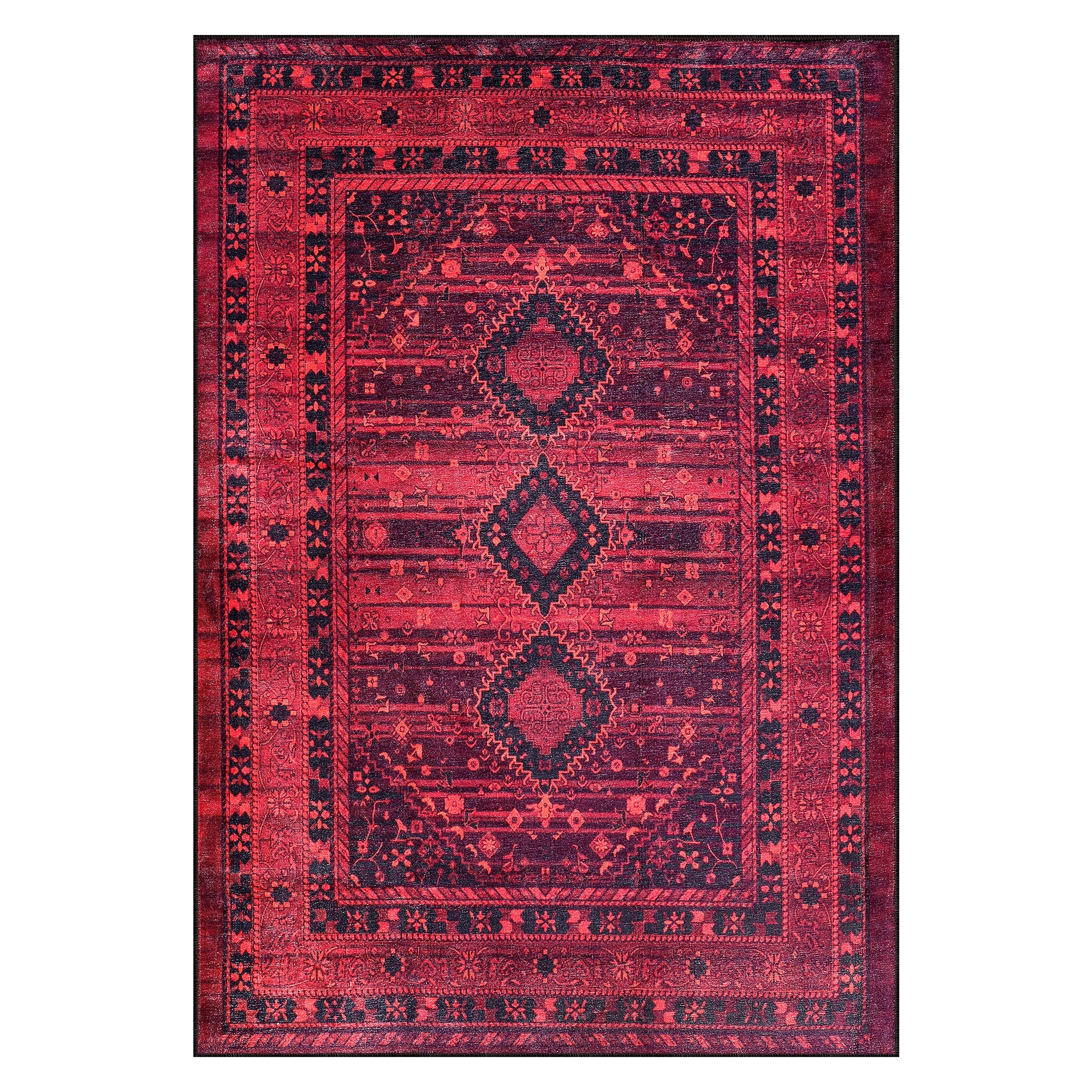 RW1009 washable chenille area rug viewed from above
