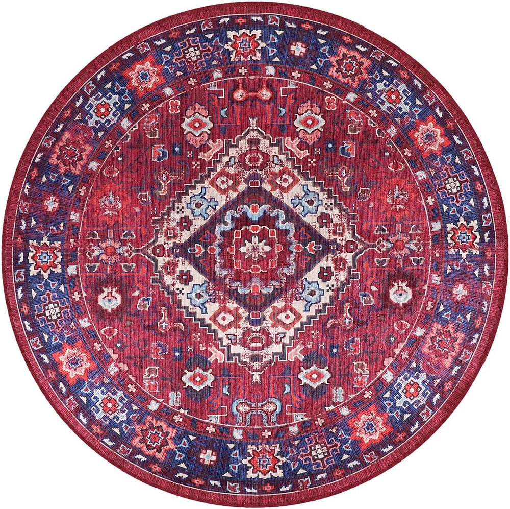 RW1307 washable chenille area rug viewed from above