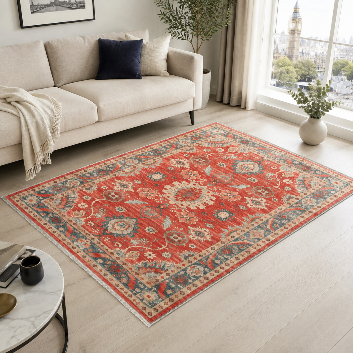 RW302603 washable chenille area rug