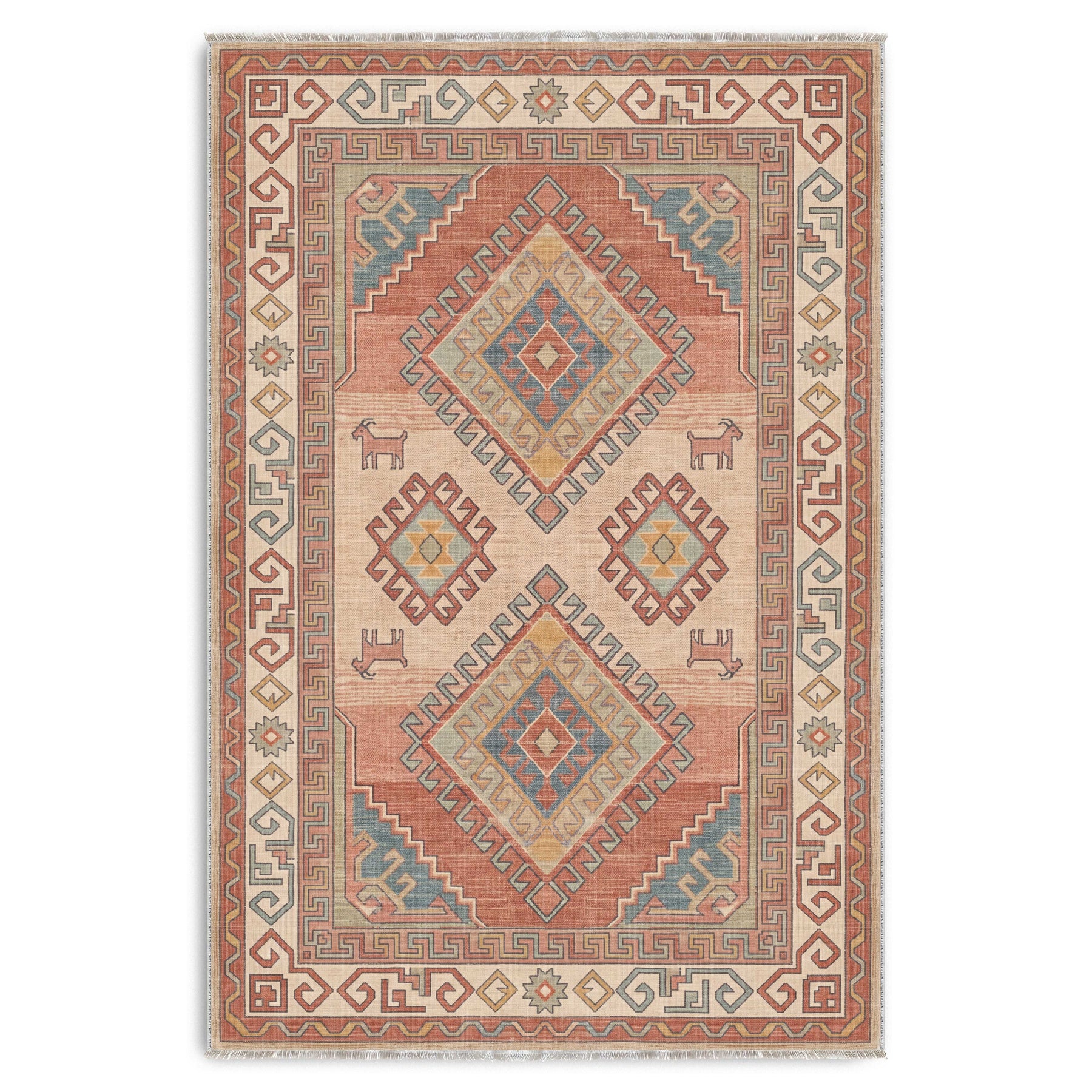 RW3049 washable chenille area rug viewed from above