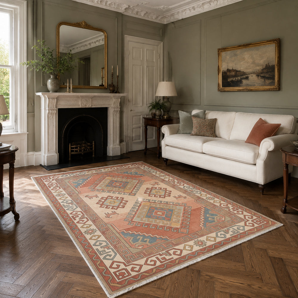 RW3049 washable chenille area rug, room scene