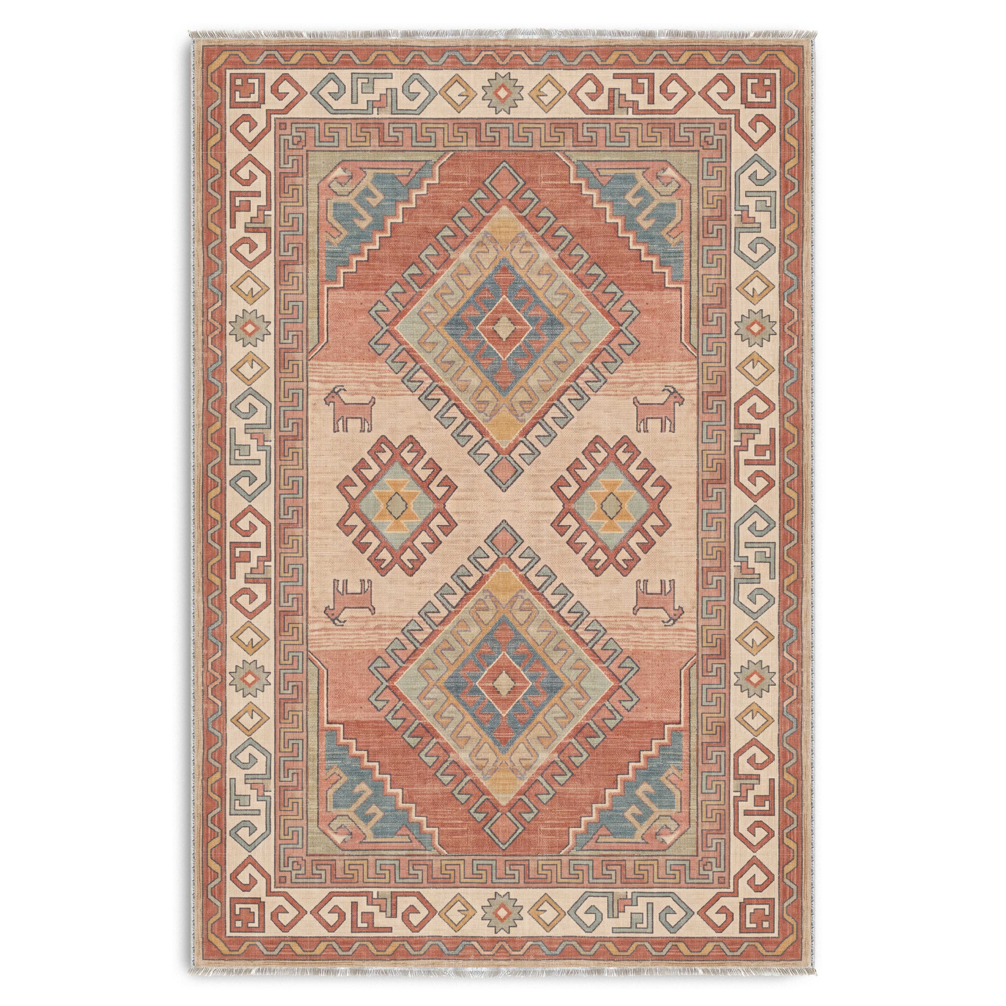 RW30490310 washable chenille area rug viewed from above