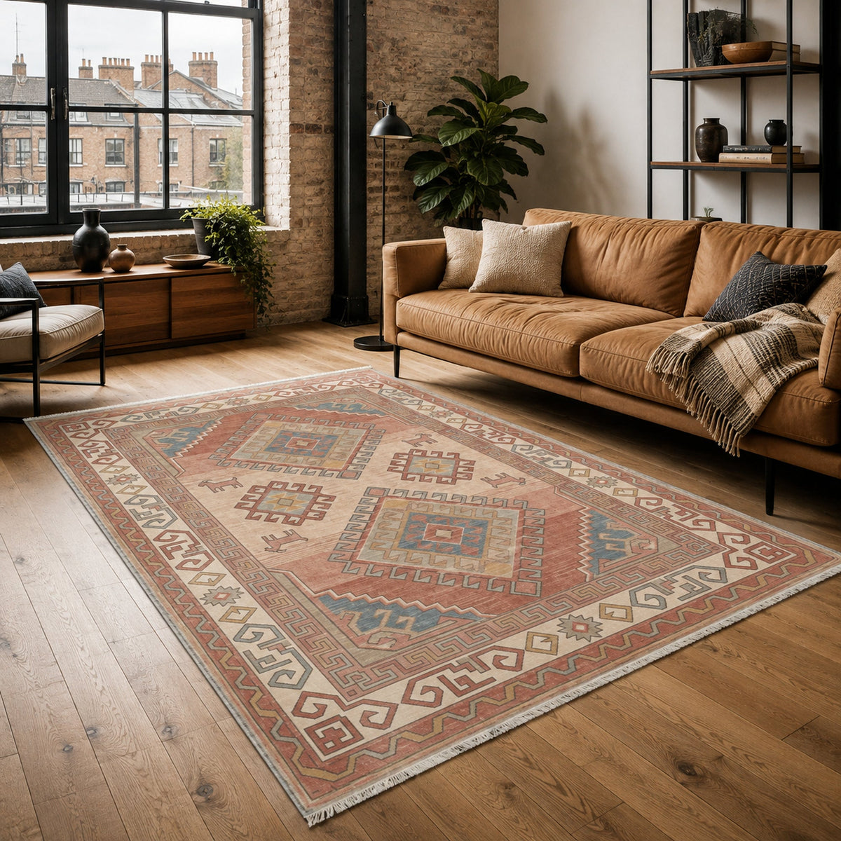 RW30490310 washable chenille area rug, room scene