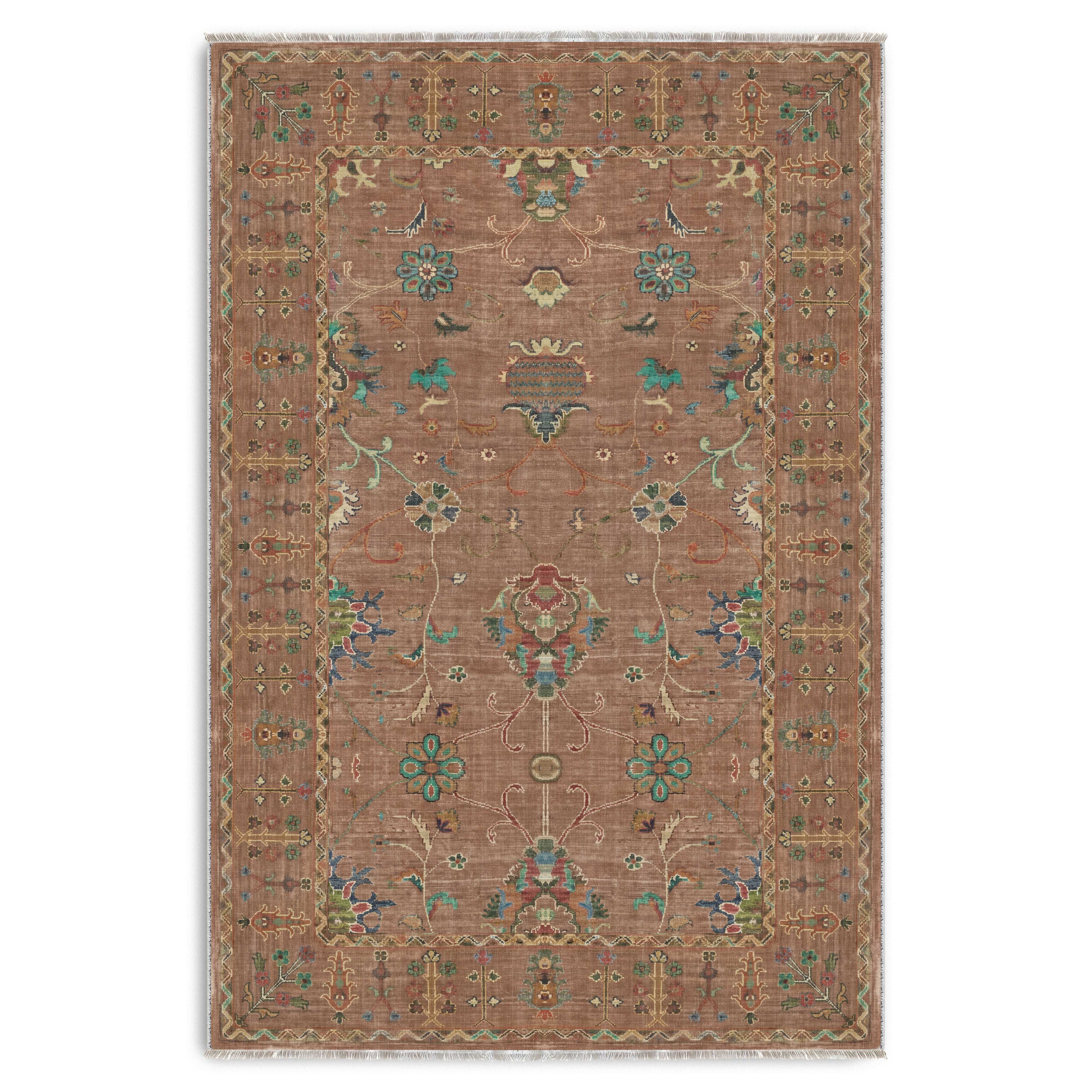 RW3051 washable chenille area rug viewed from above