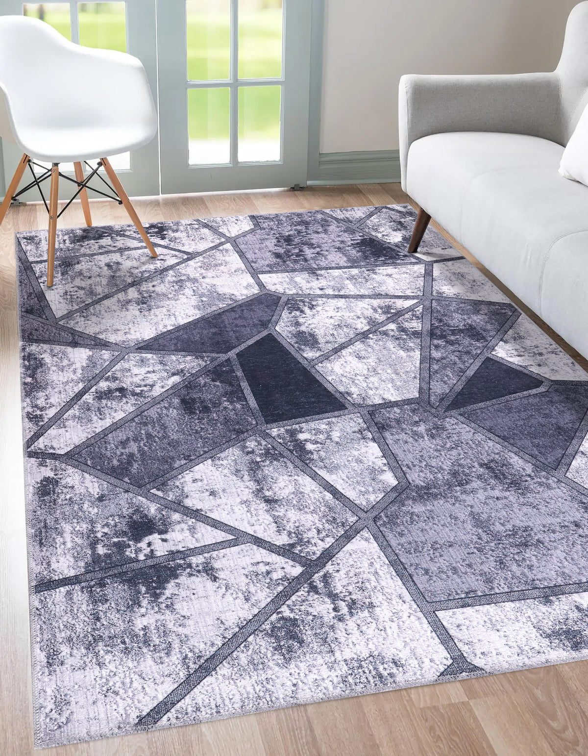 RW4001 washable chenille rug texture and pattern detail