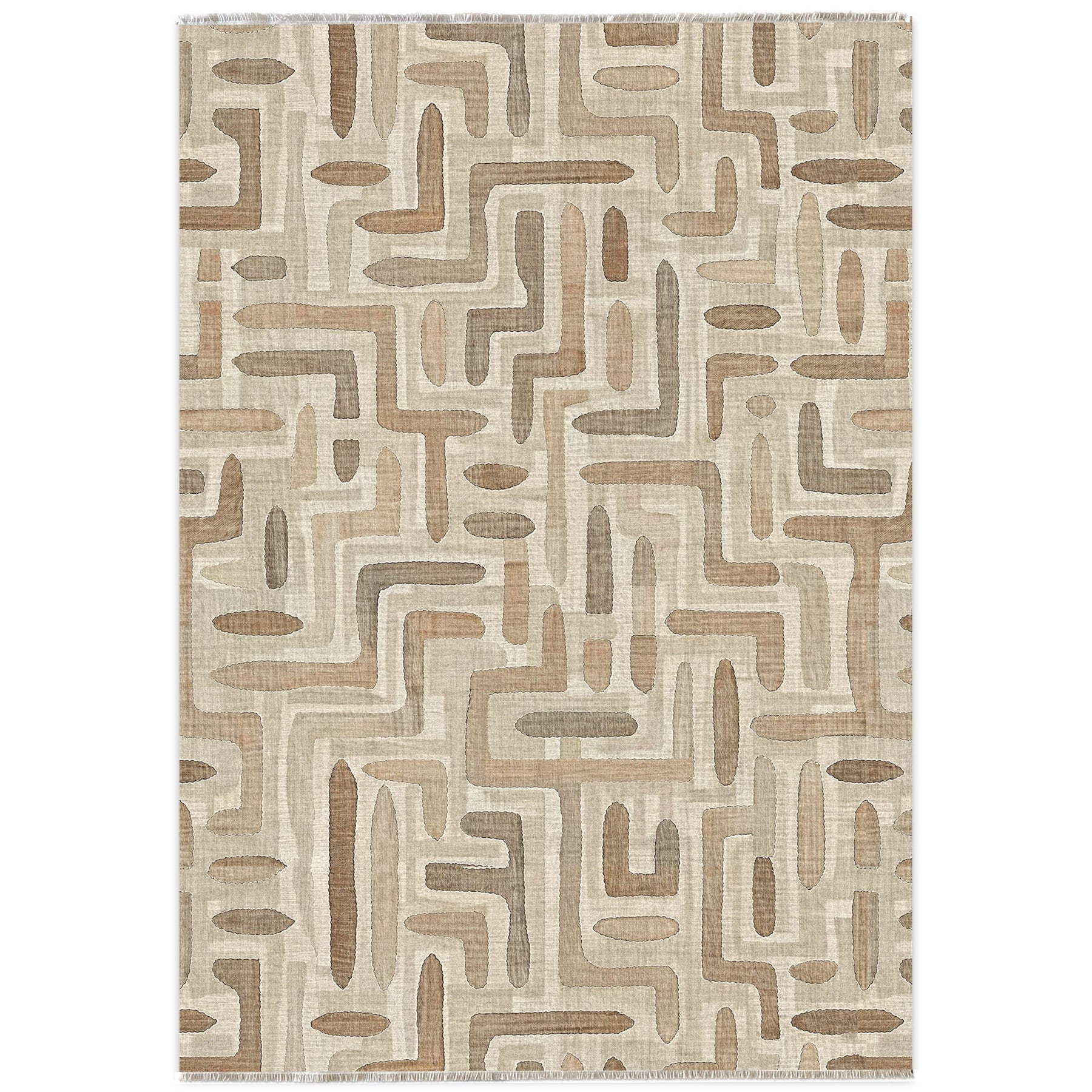 RW7004 washable chenille area rug viewed from above