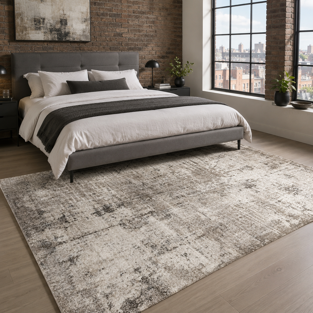 RW7008 washable chenille rug texture and pattern detail