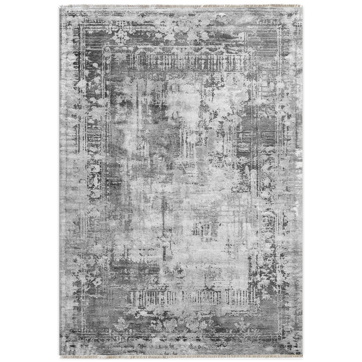 RW7012 washable chenille area rug viewed from above