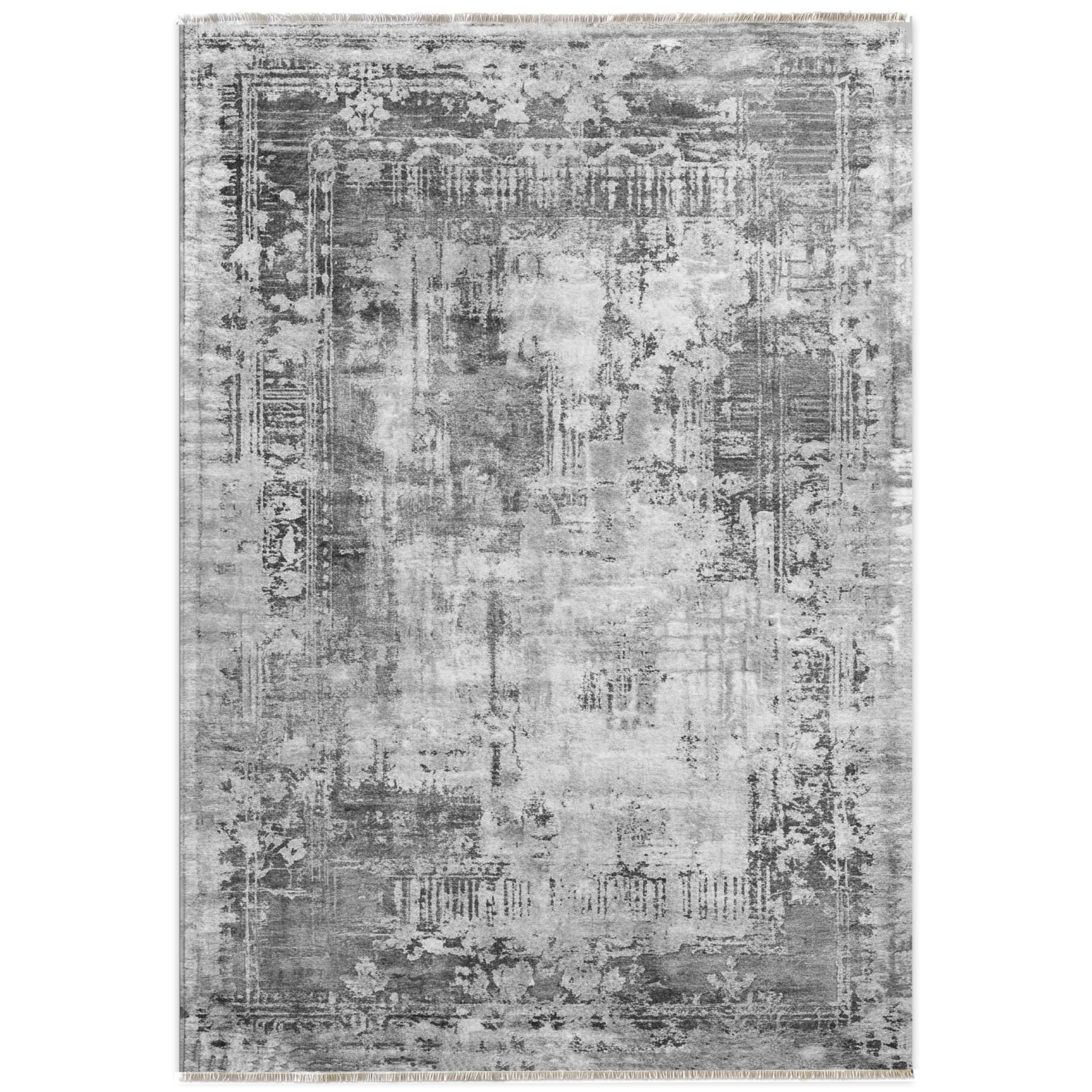 RW7012 washable chenille area rug viewed from above
