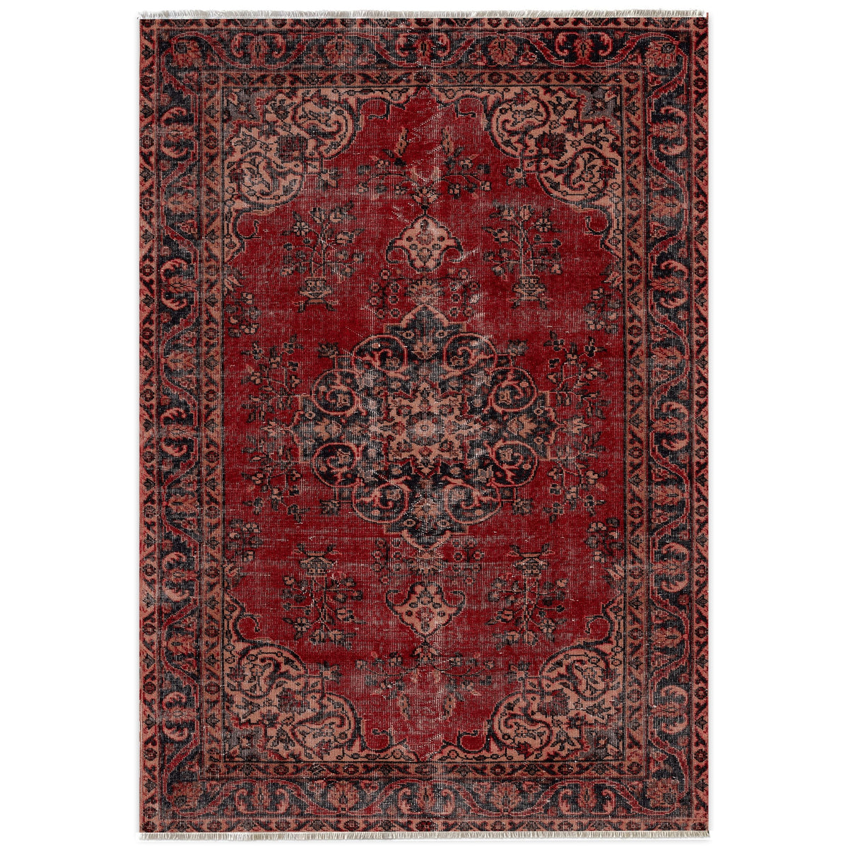 RW7016 washable chenille area rug viewed from above
