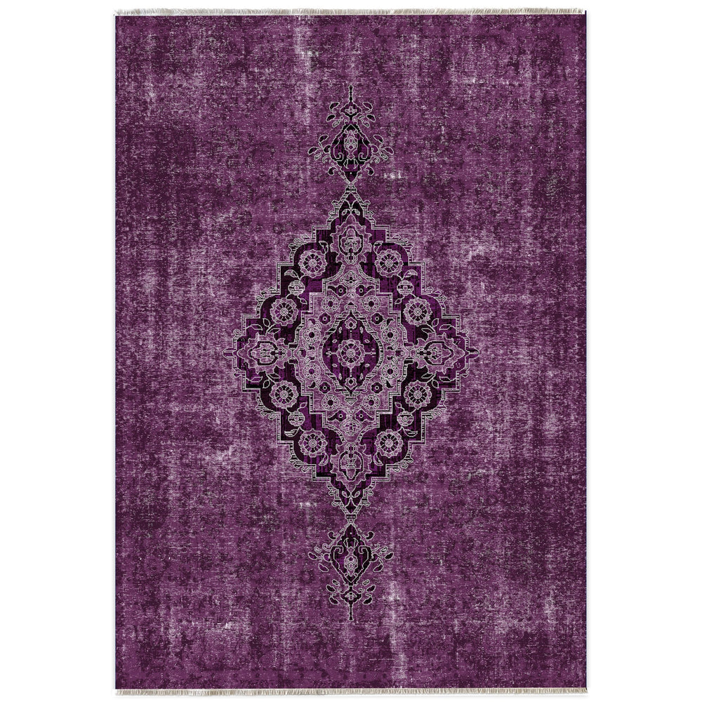 RW7017 washable chenille area rug viewed from above