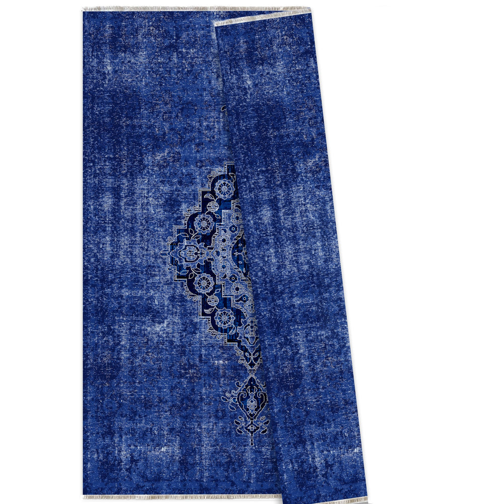 RW7018 washable chenille area rug viewed from above