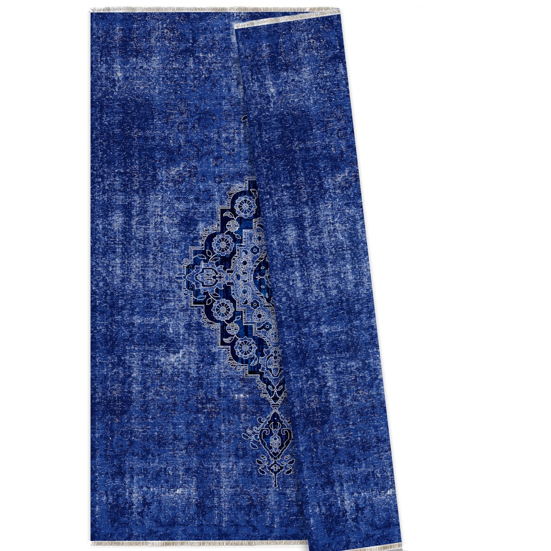 RW7018 washable chenille area rug viewed from above