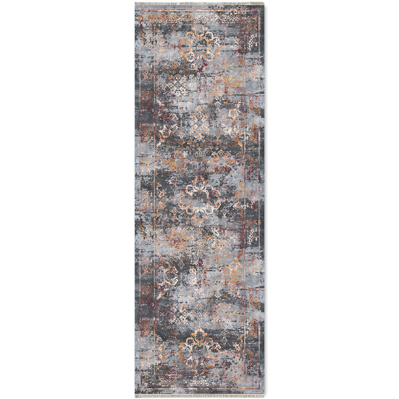 RW7027 washable chenille area rug viewed from above