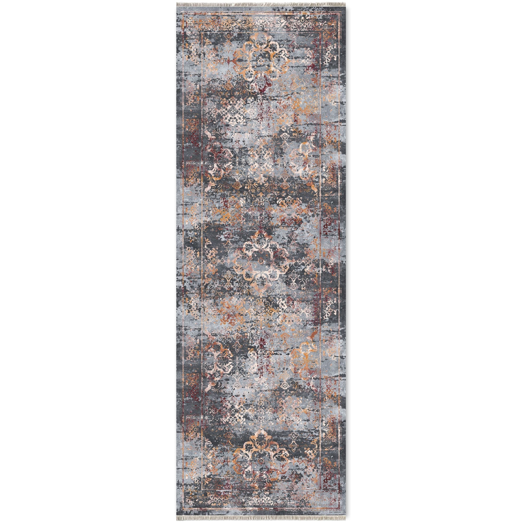 RW7027 washable chenille area rug viewed from above
