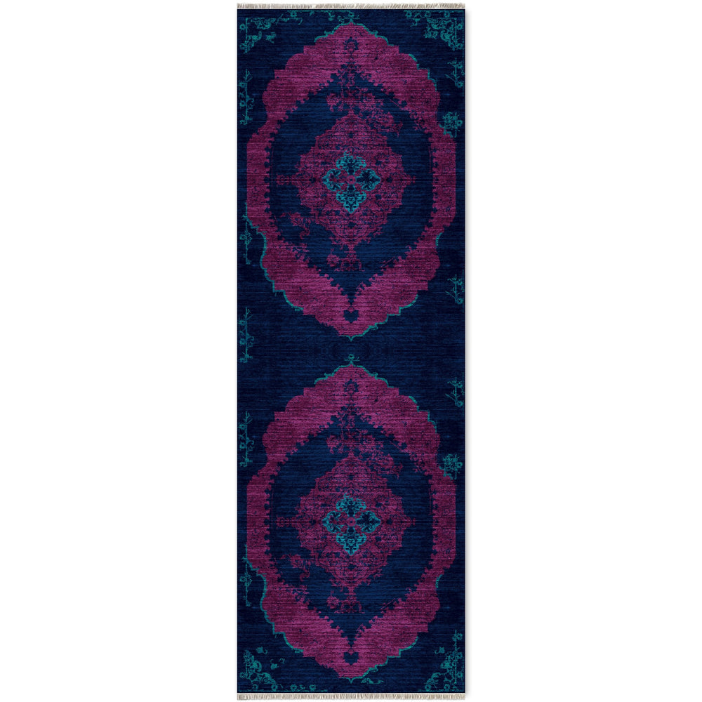 RW7029 washable chenille area rug viewed from above