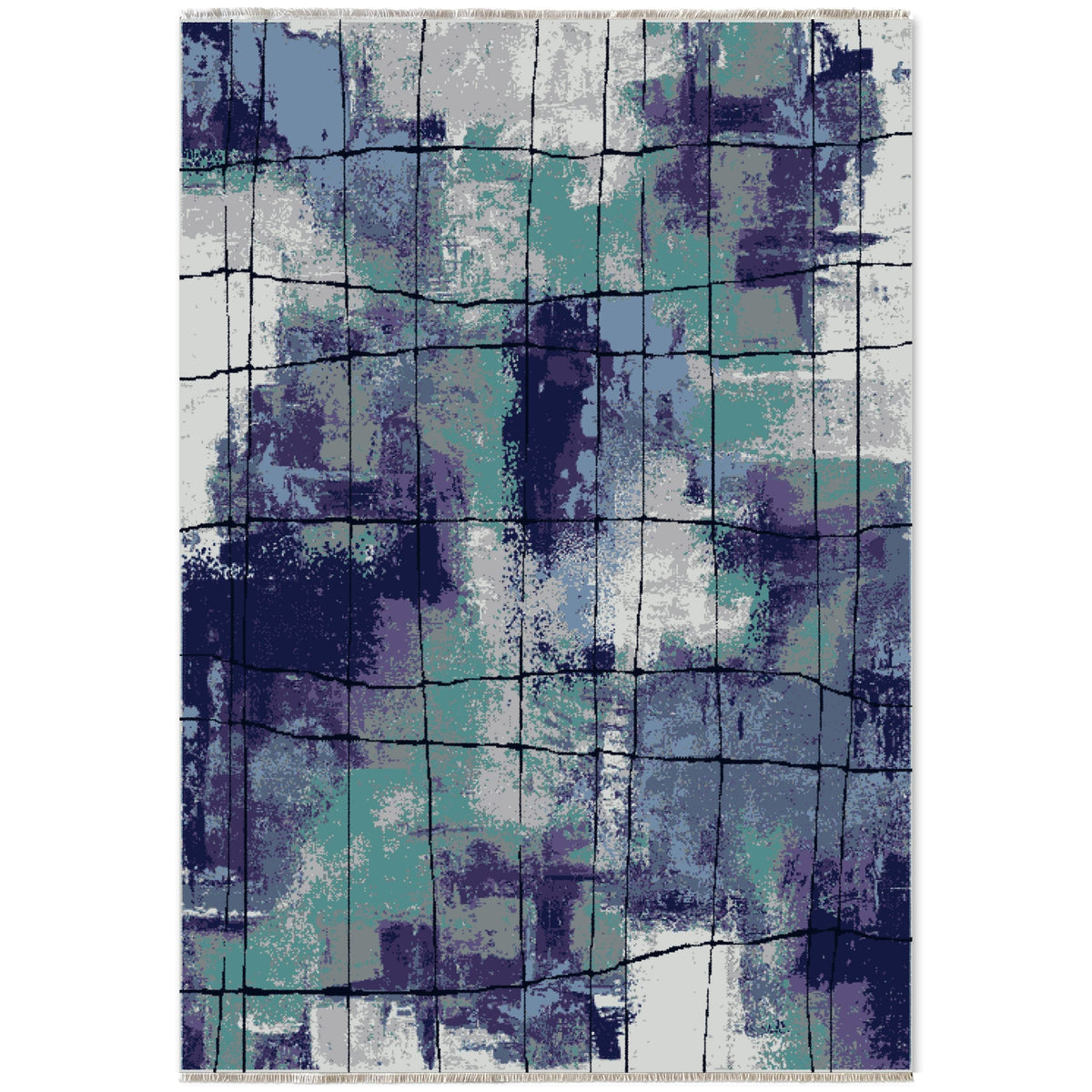 RW7031 washable chenille area rug viewed from above