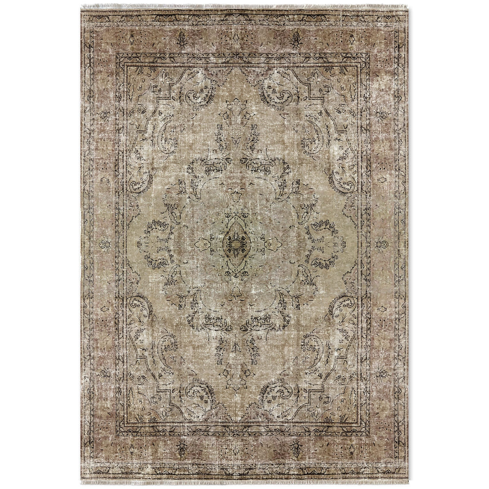 RW7033 washable chenille area rug viewed from above