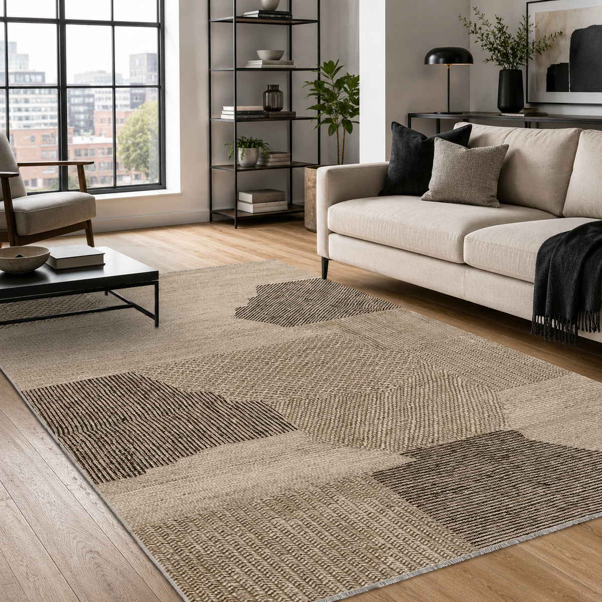 RW7035 washable chenille rug texture and pattern detail