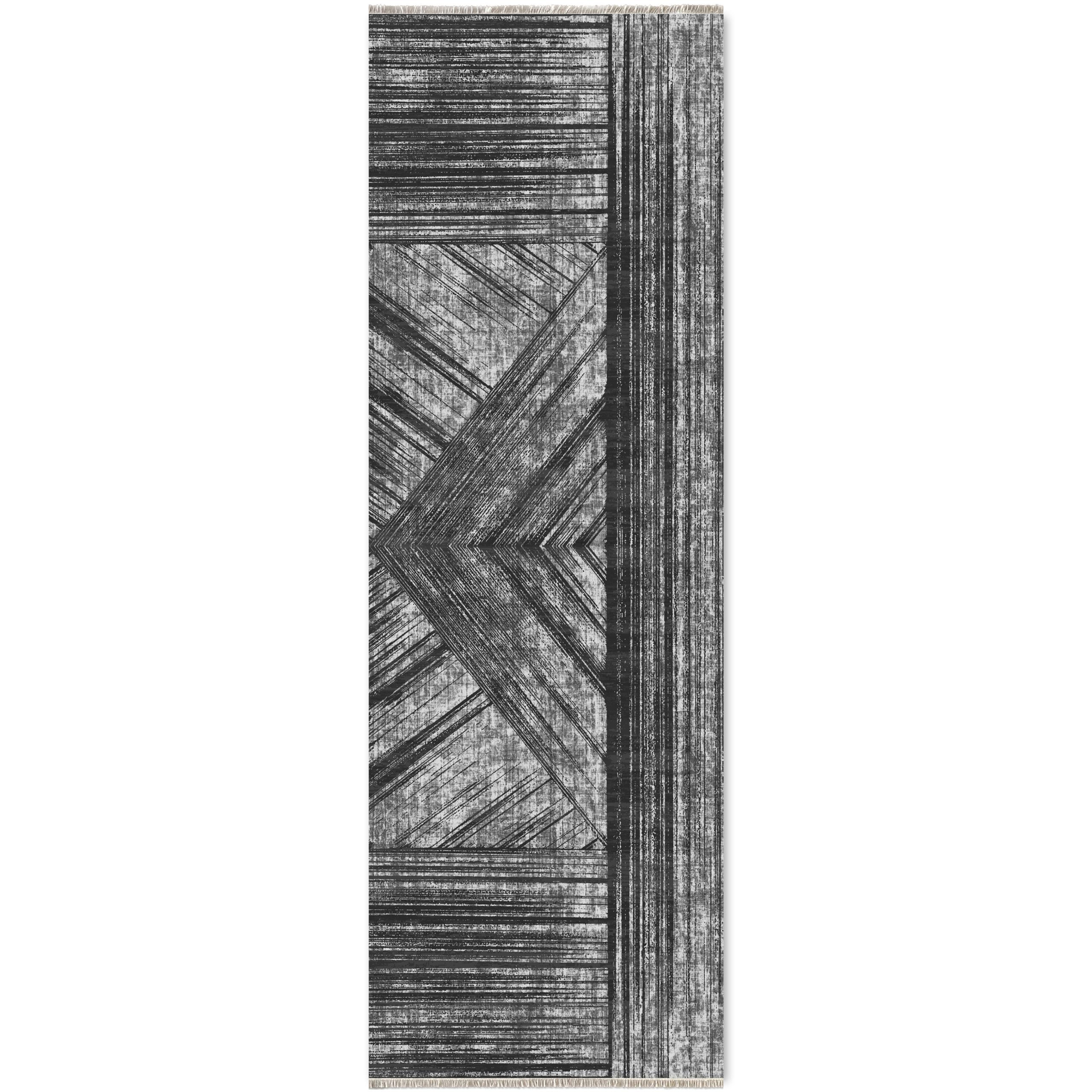 RW7037 washable chenille area rug viewed from above