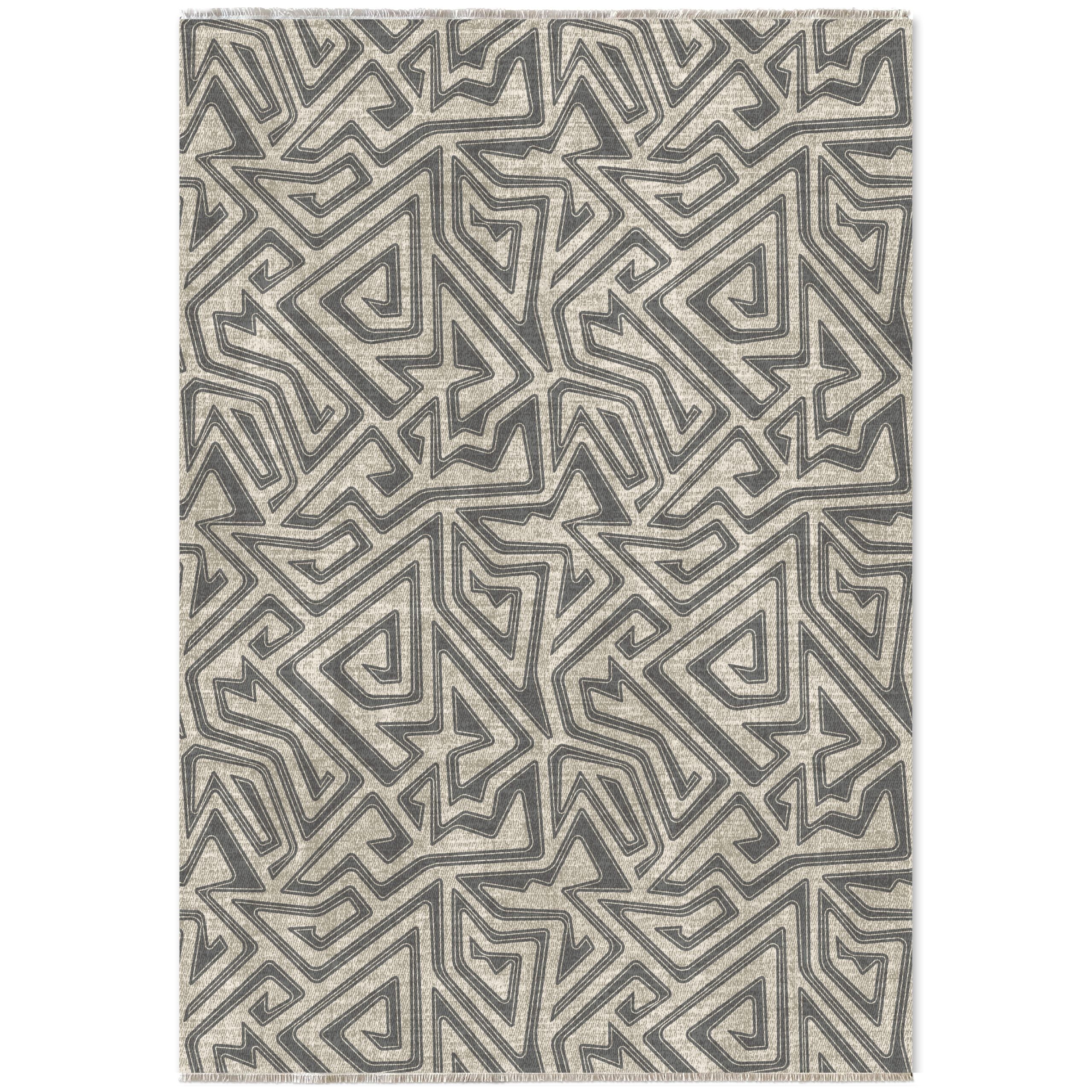 RW7038 washable chenille area rug viewed from above