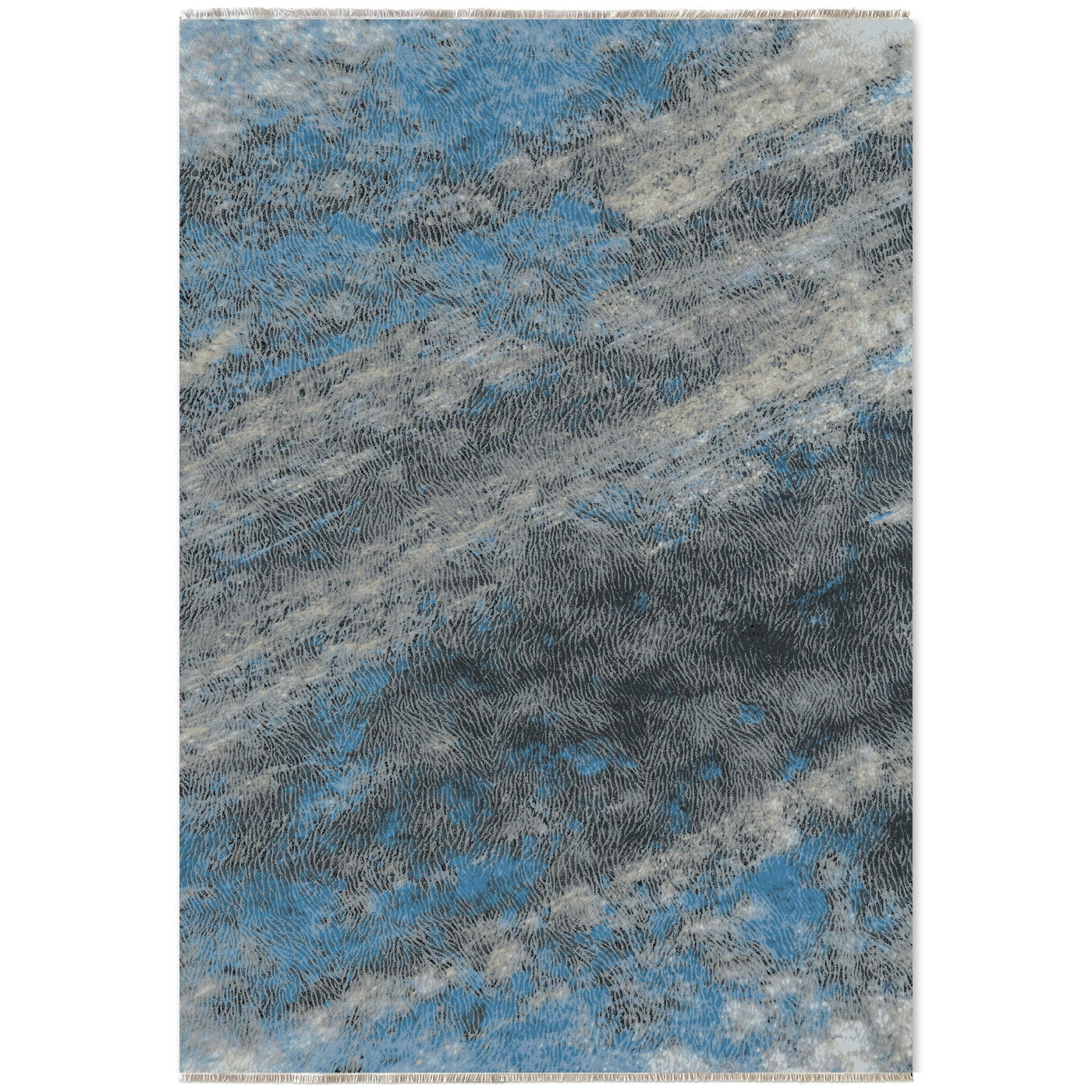 RW7044 washable chenille area rug viewed from above