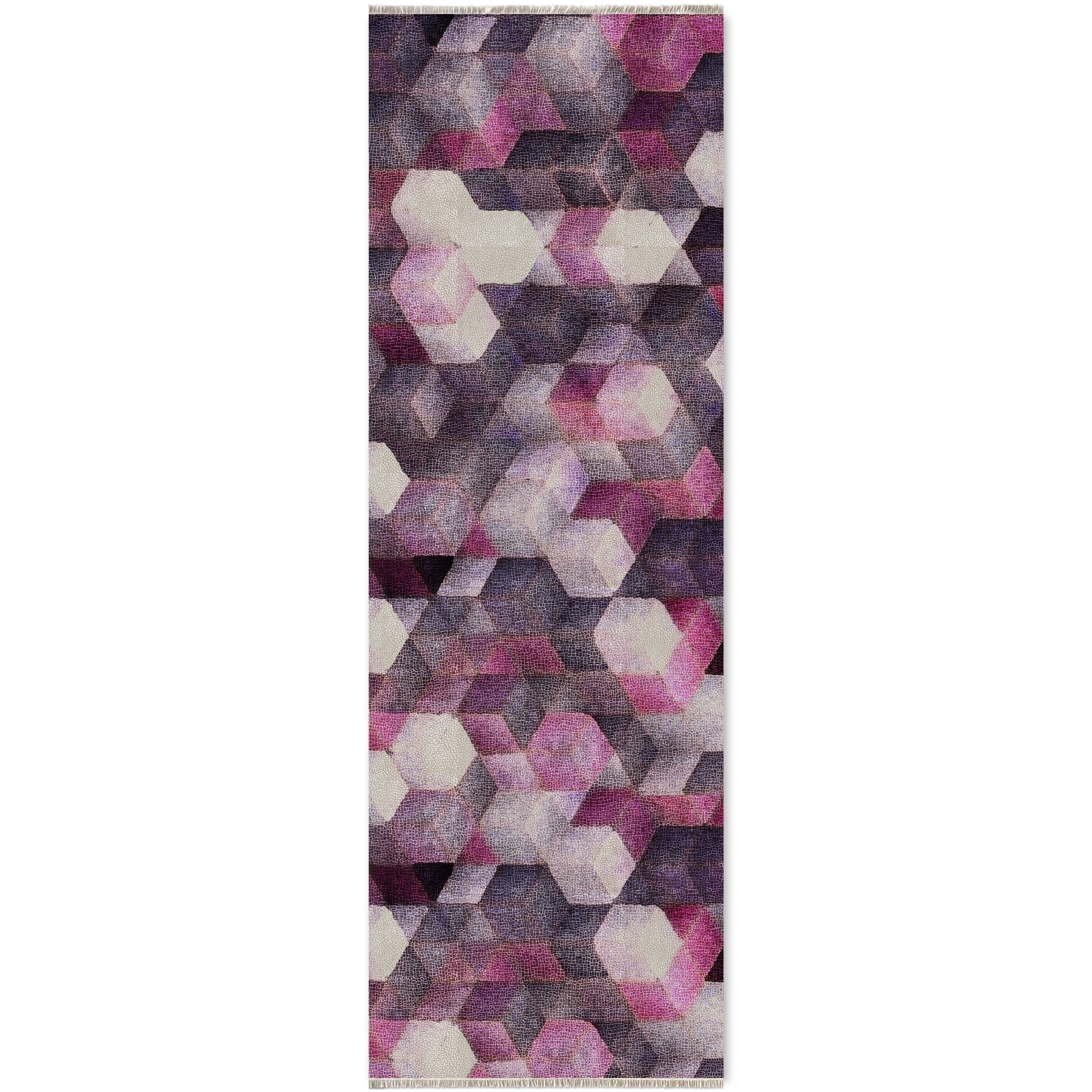 RW7045 washable chenille area rug viewed from above