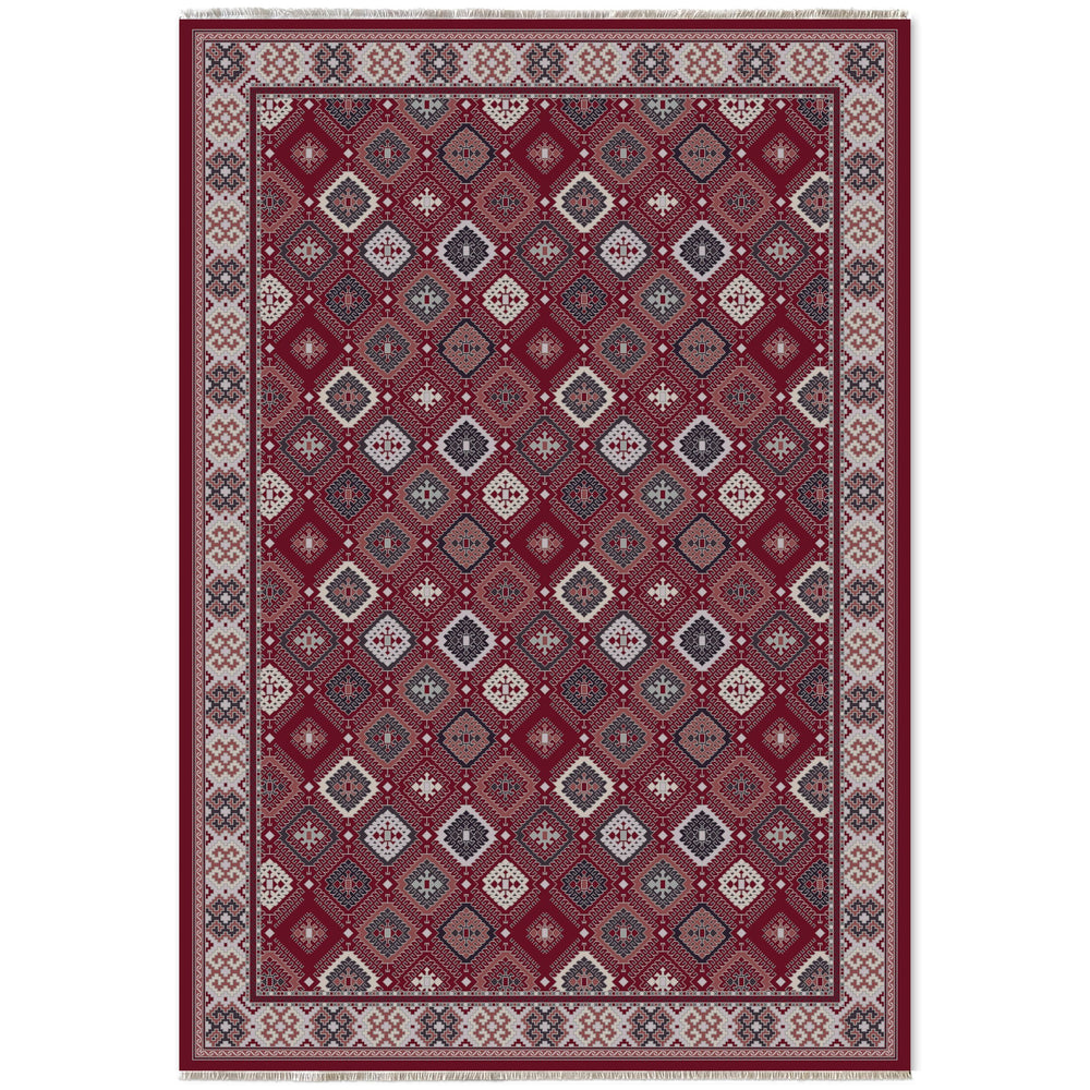 RW7046 washable chenille area rug viewed from above