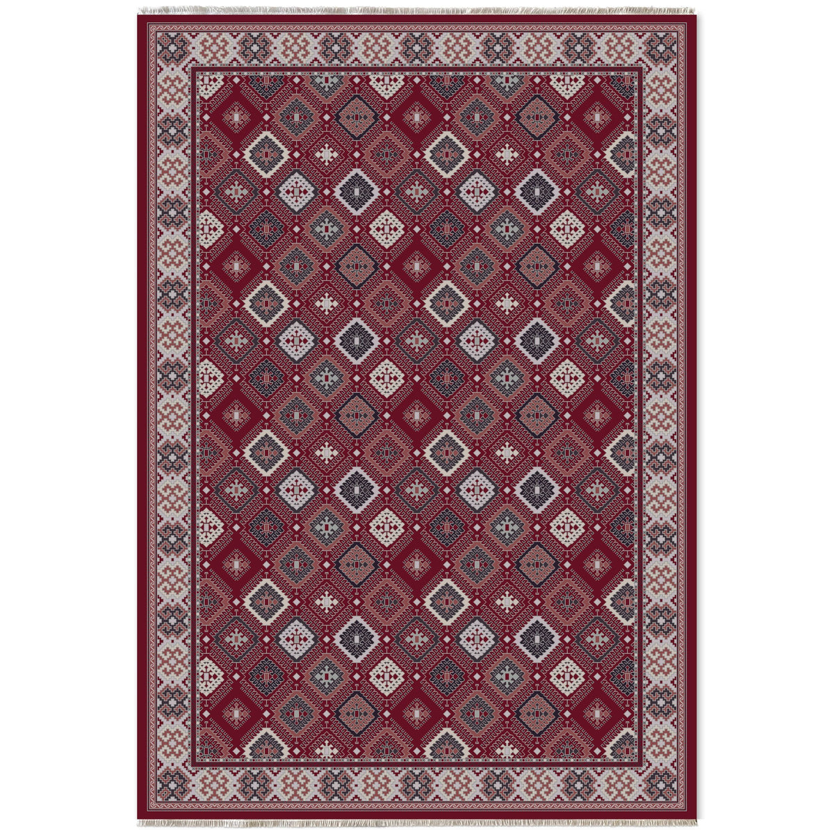 RW7046 washable chenille area rug viewed from above