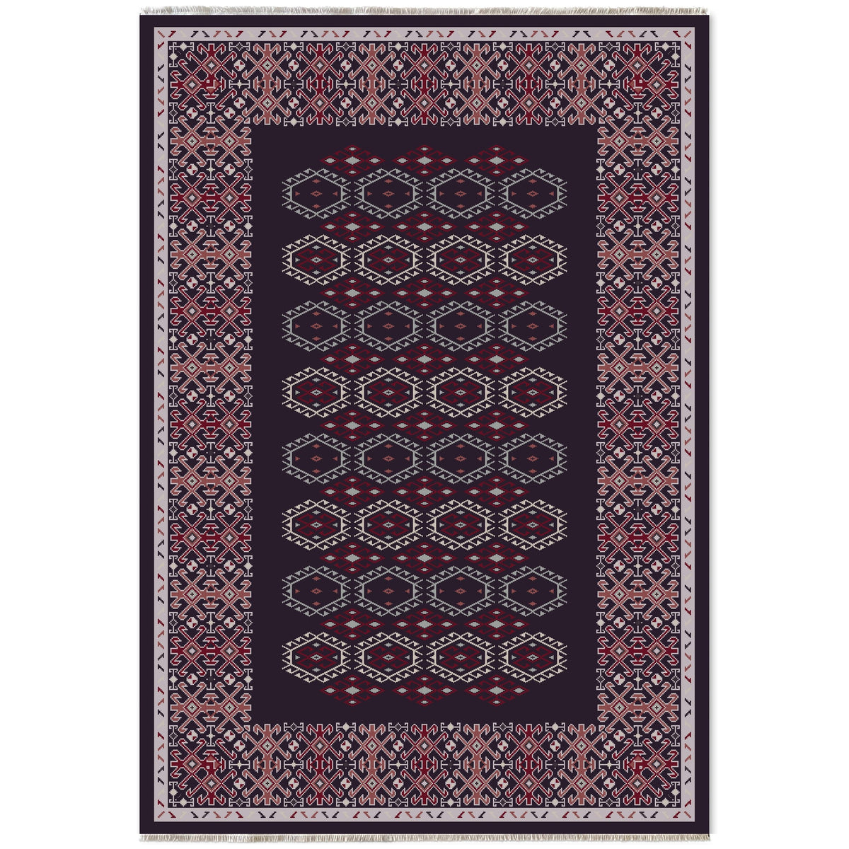 RW7047 washable chenille area rug viewed from above