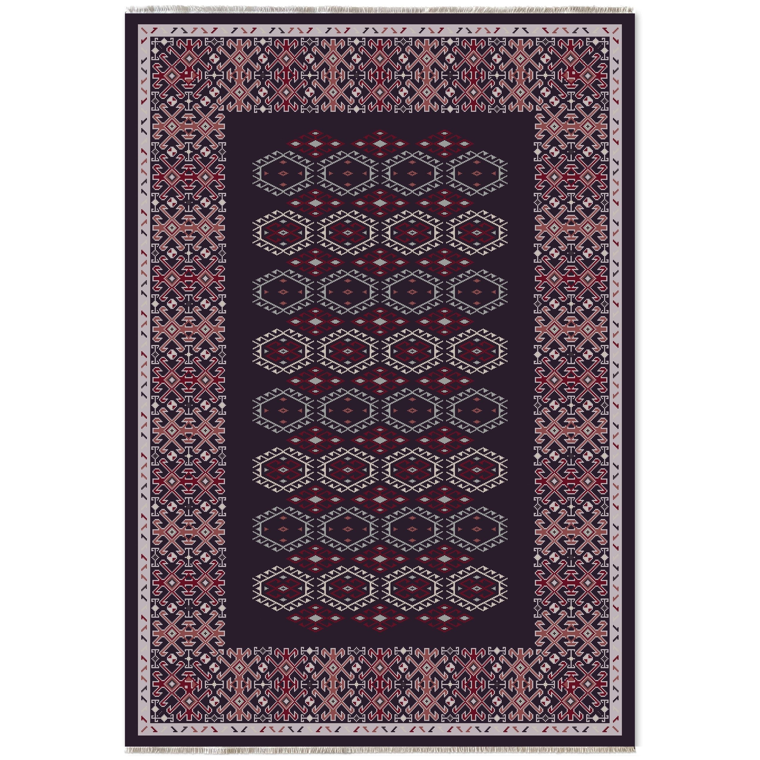 RW7047 washable chenille area rug viewed from above