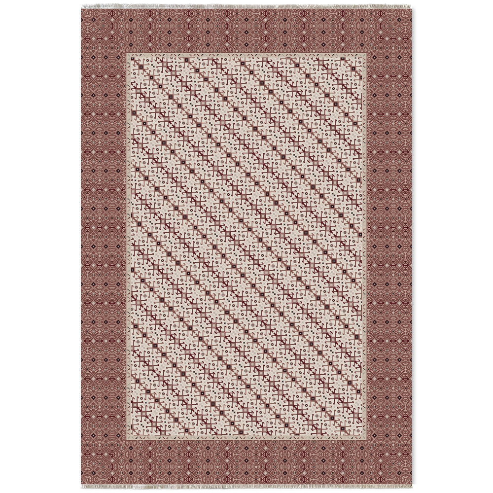 RW7048 washable chenille area rug viewed from above