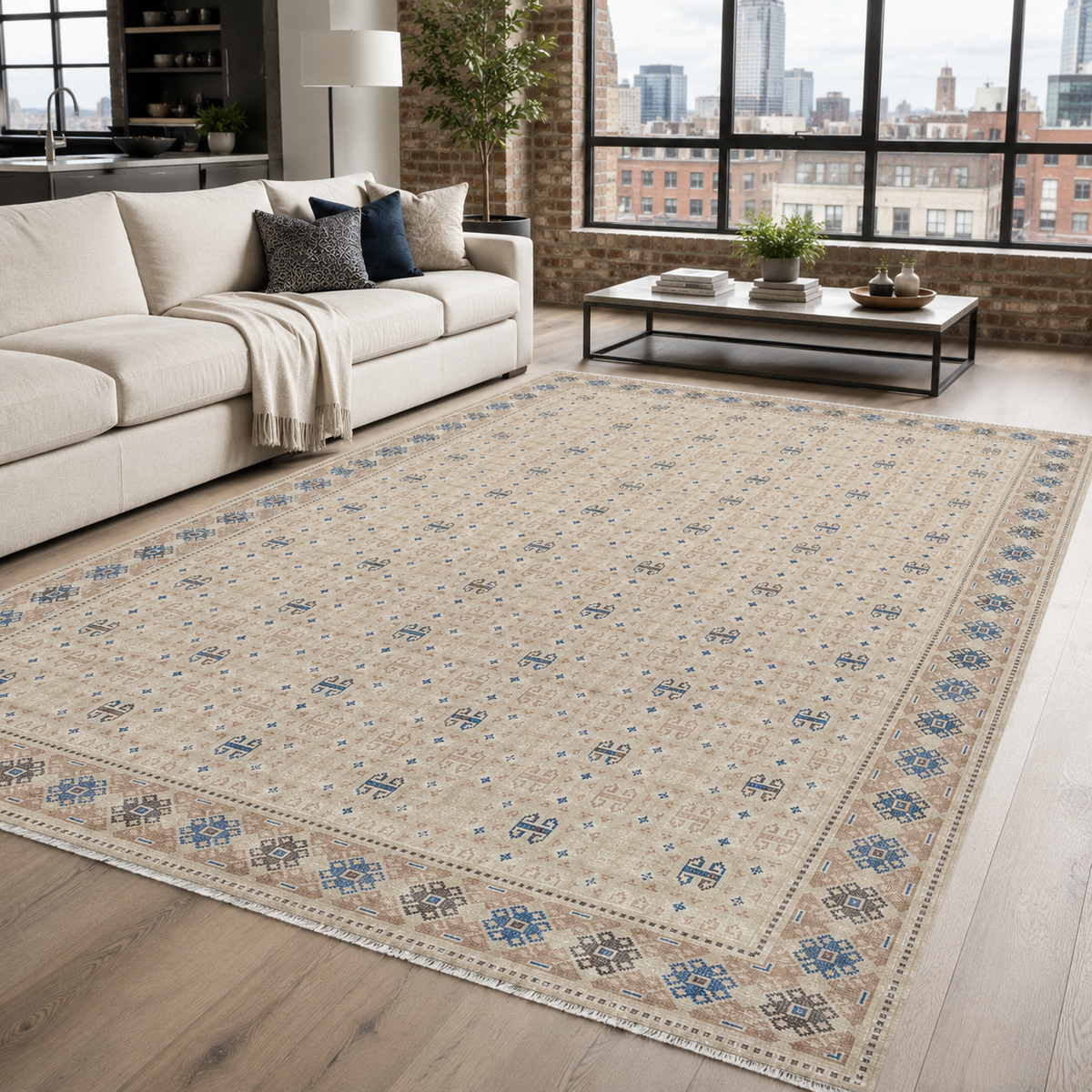 RW7049 washable chenille area rug